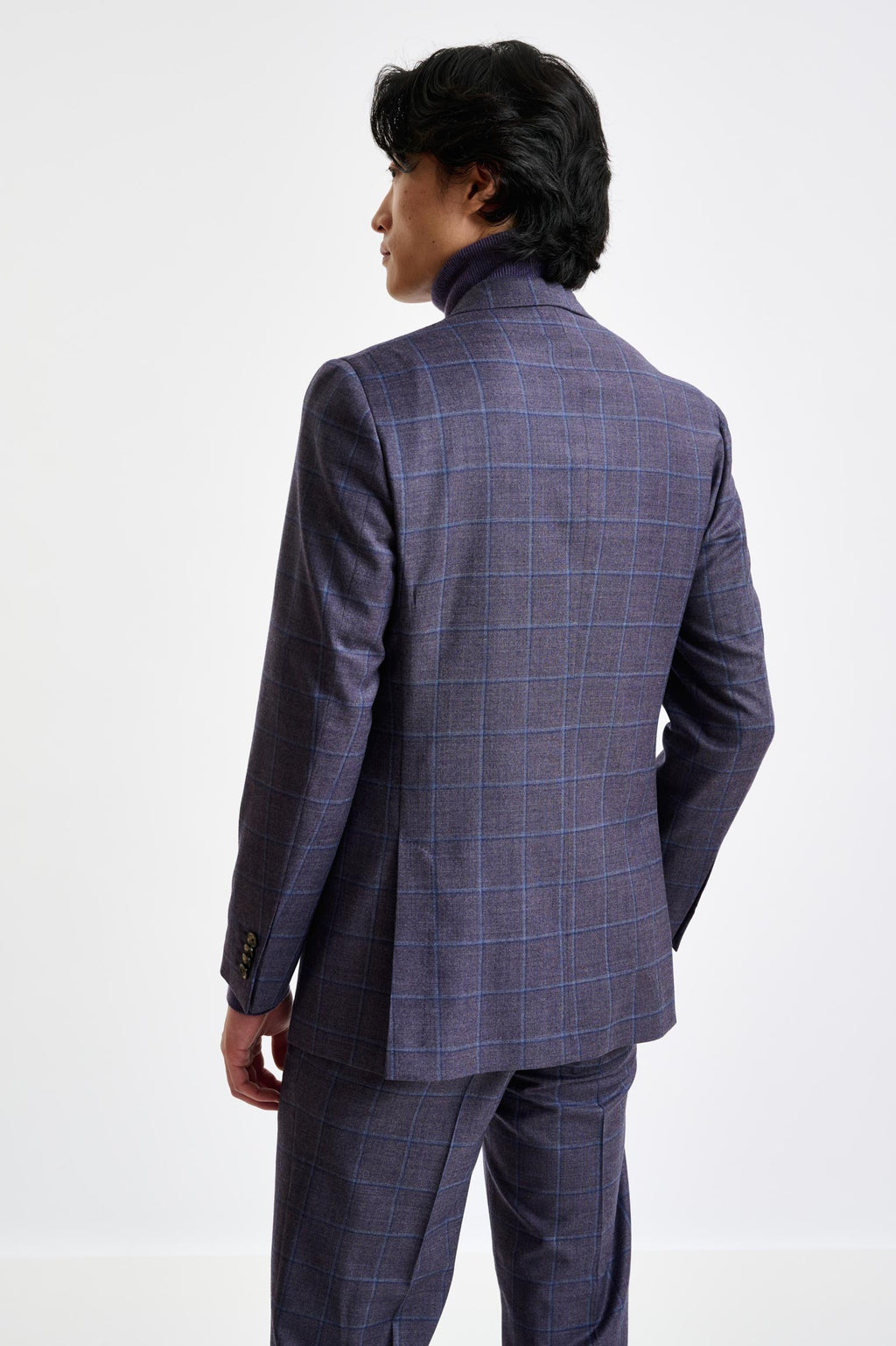 Purple Super 130's Wool Soho Jacket Hybrid — detail 6
