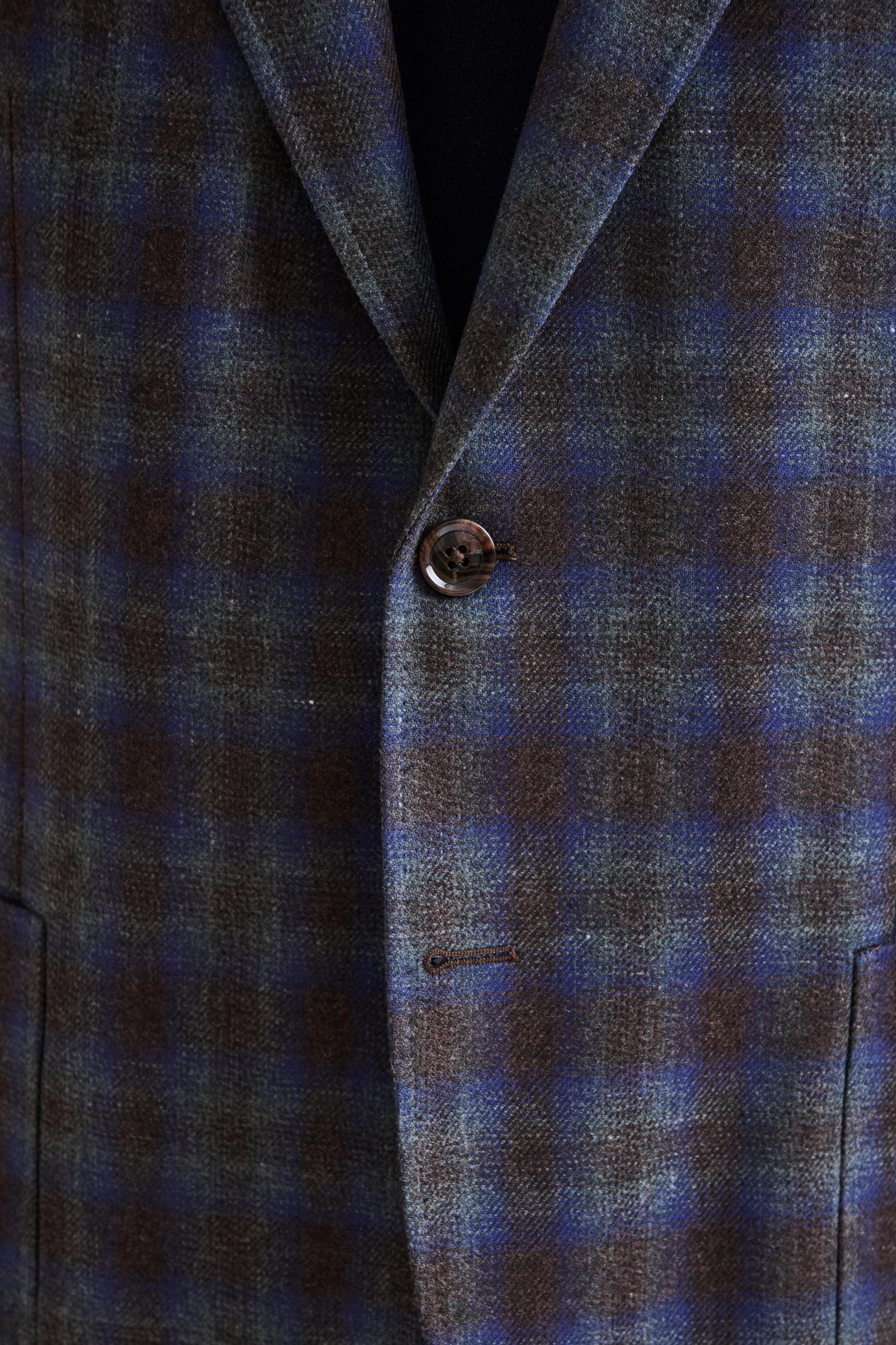 Medium Blue Wool & Cashmere Kenton Jacket Escape — detail 2