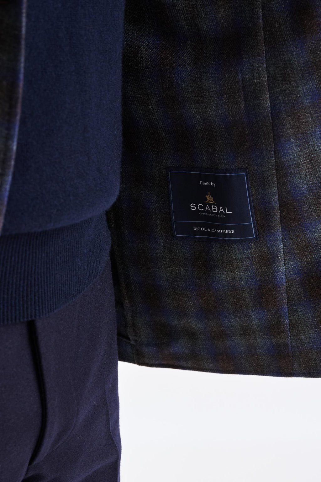Medium Blue Wool & Cashmere Kenton Jacket Escape — detail 3