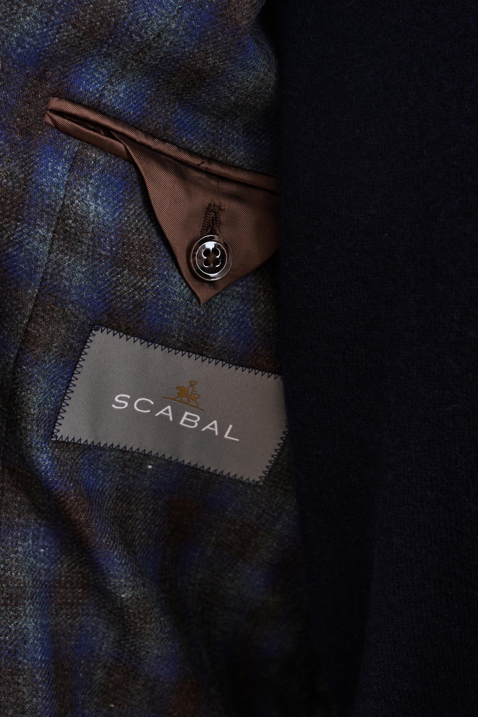 Medium Blue Wool & Cashmere Kenton Jacket Escape — detail 4