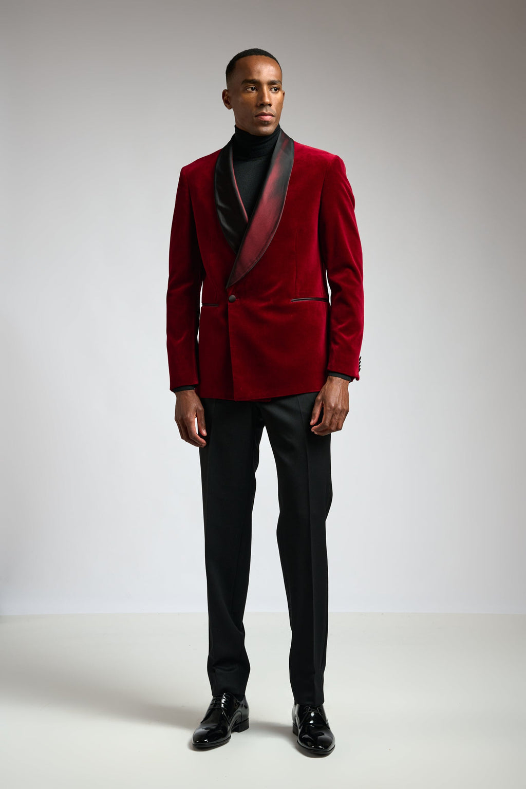 Red Soho Tuxedo Velvets — detail 2