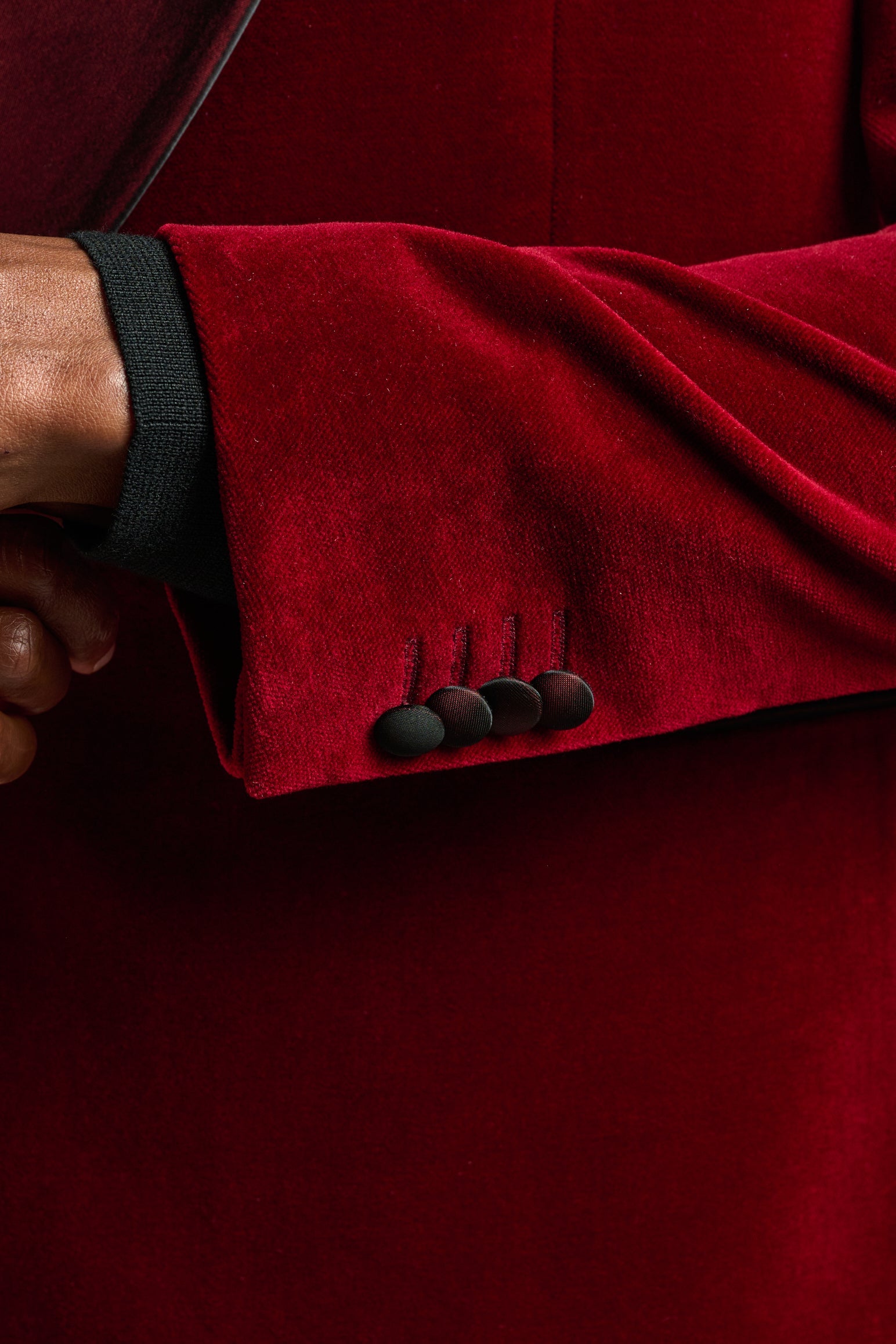 Red Soho Tuxedo Velvets — detail 5