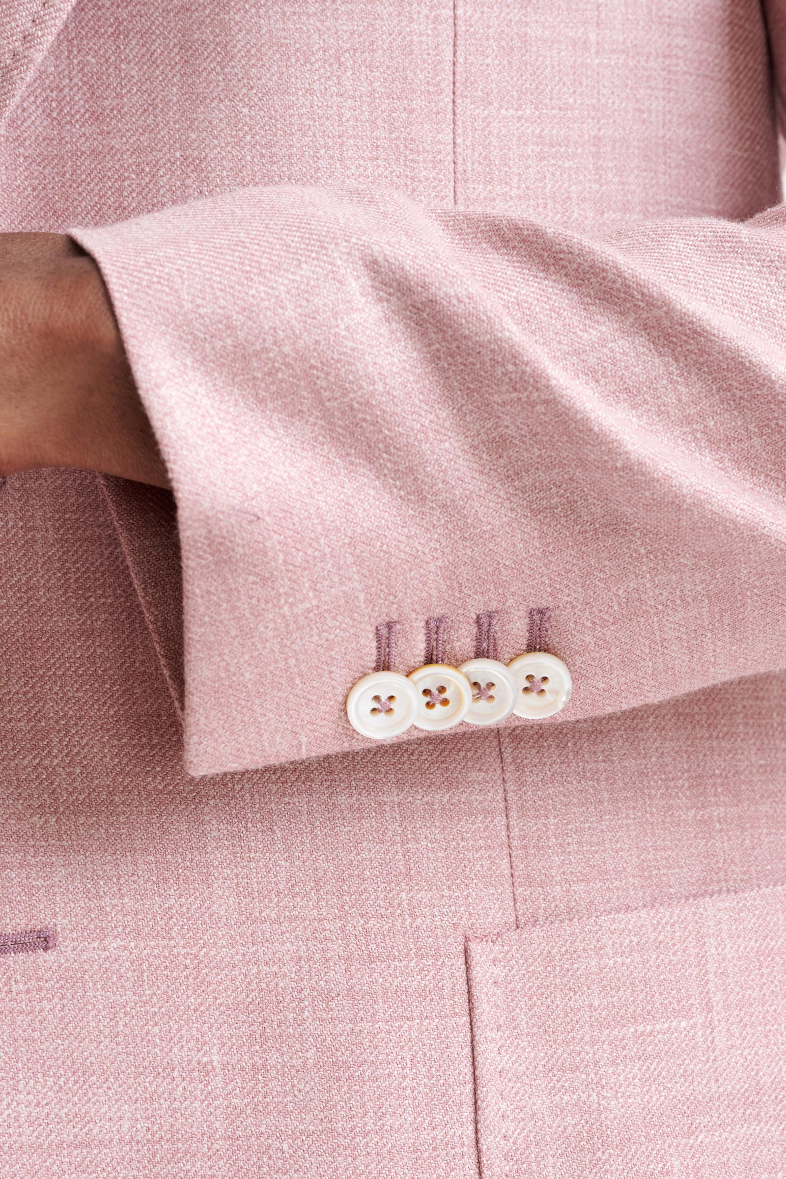 Pink Silk & Linen Soho Jacket Amalfi Trend — detail 1