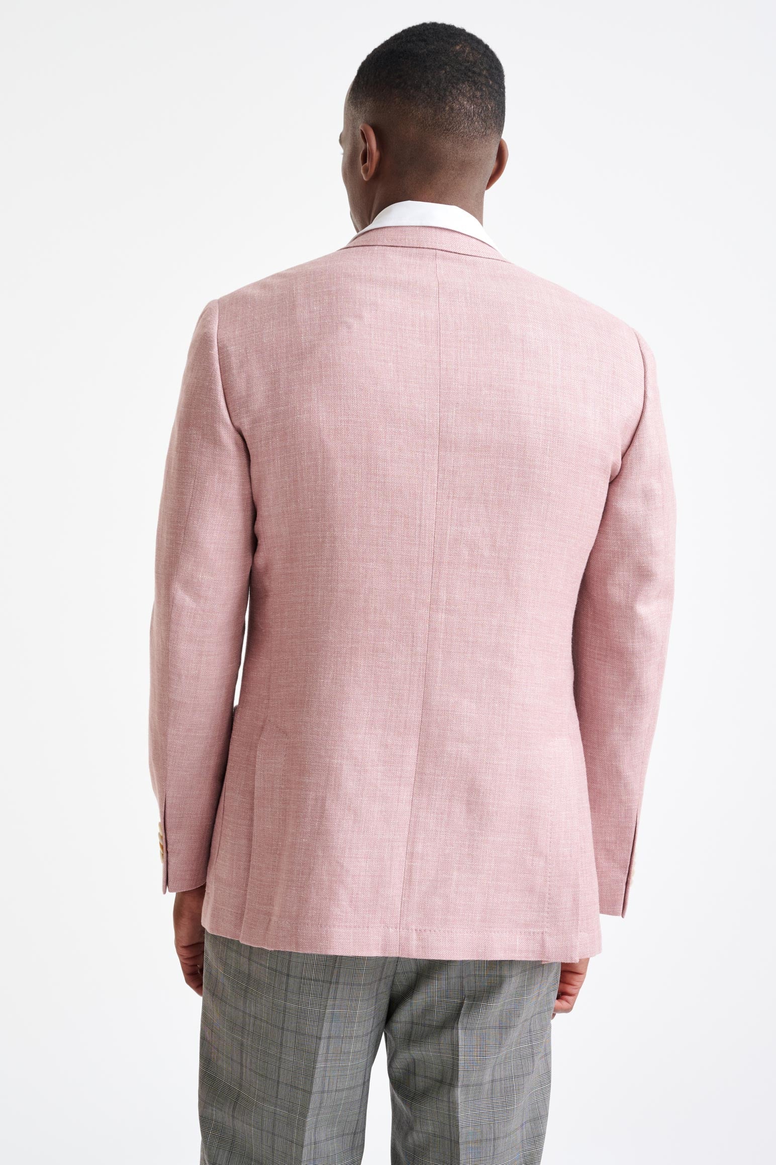 Pink Silk & Linen Soho Jacket Amalfi Trend — detail 7