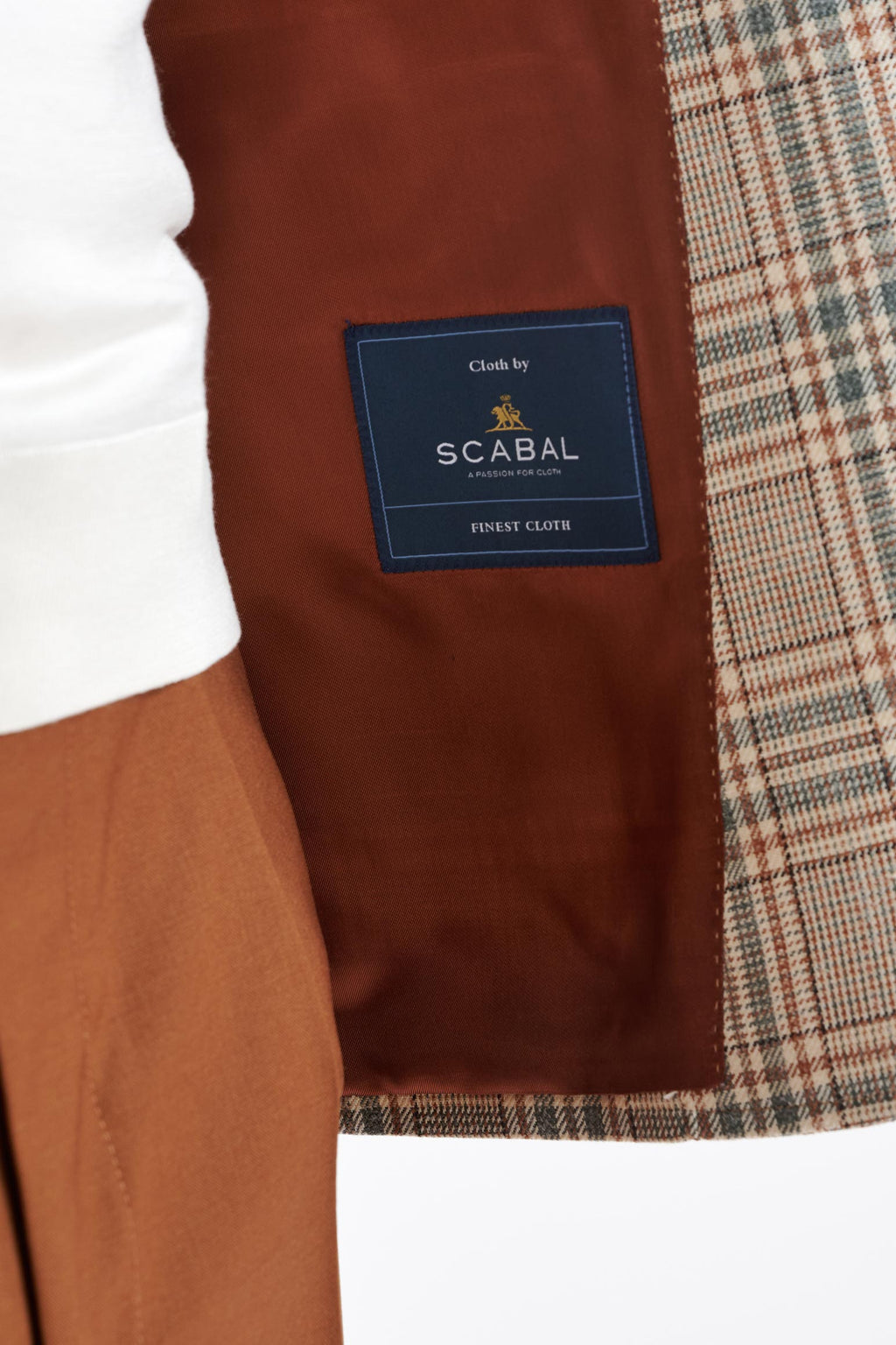 Cream Check Cotton & Silk Kensington Jacket Amalfi Trend — detail 3