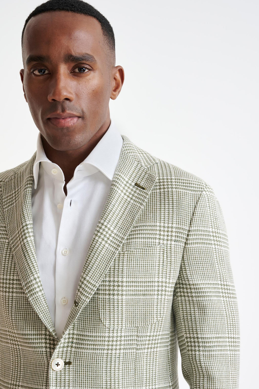 Forest Green Wool & Linen Kenton Jacket Amalfi Trend — detail 5