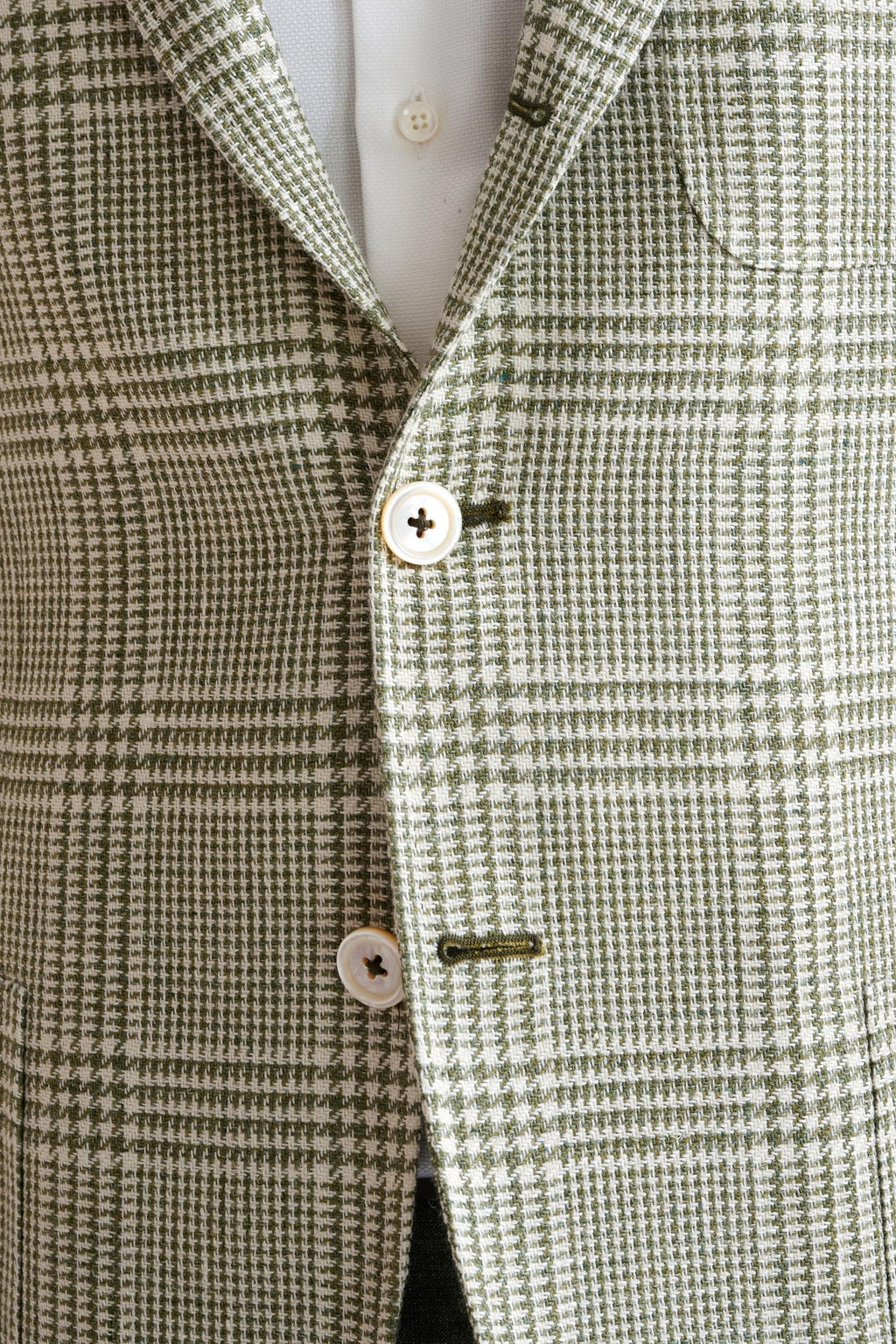 Forest Green Wool & Linen Kenton Jacket Amalfi Trend — detail 2