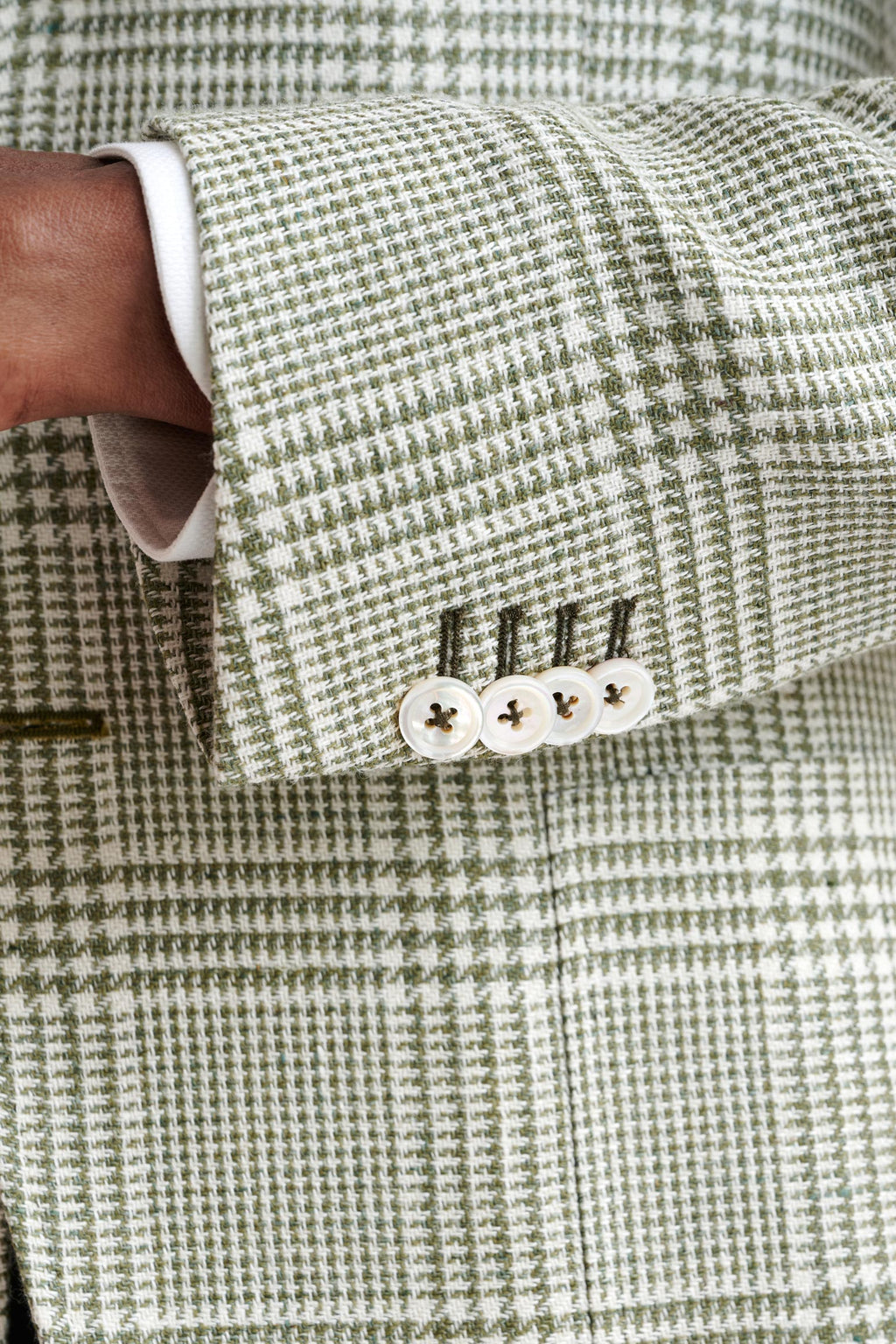 Forest Green Wool & Linen Kenton Jacket Amalfi Trend — detail 1