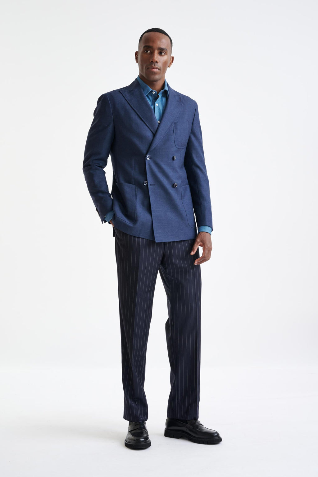 Blue 100% Wool Kenton Jacket Rhapsody — detail 4