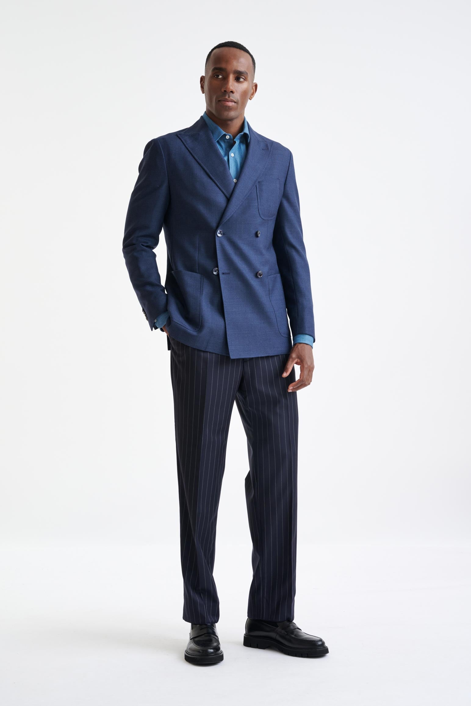 Blue 100% Wool Kenton Jacket Rhapsody — detail 4