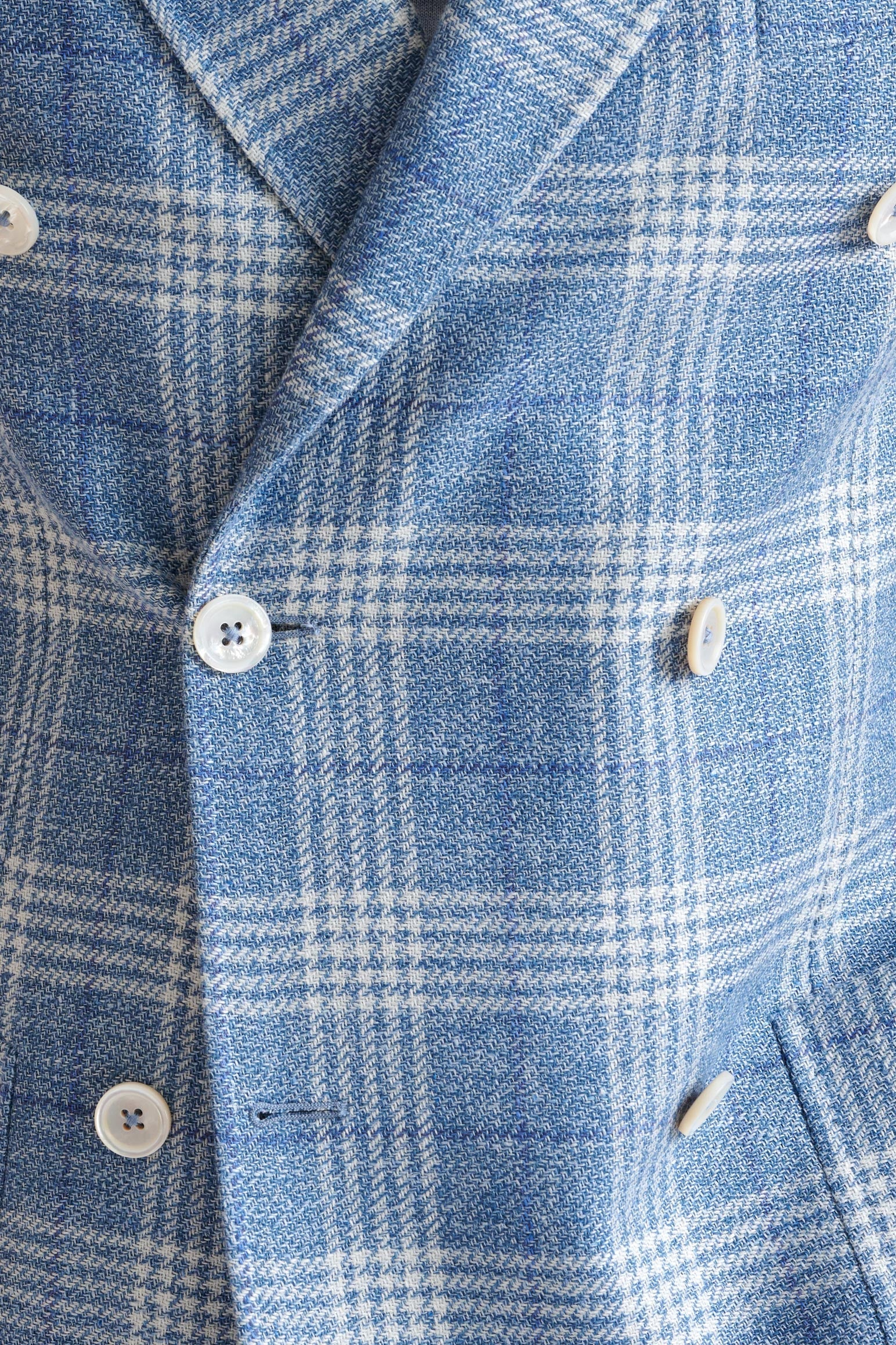 Light Blue Wool & Linen Kenton Jacket Amalfi Trend — detail 2
