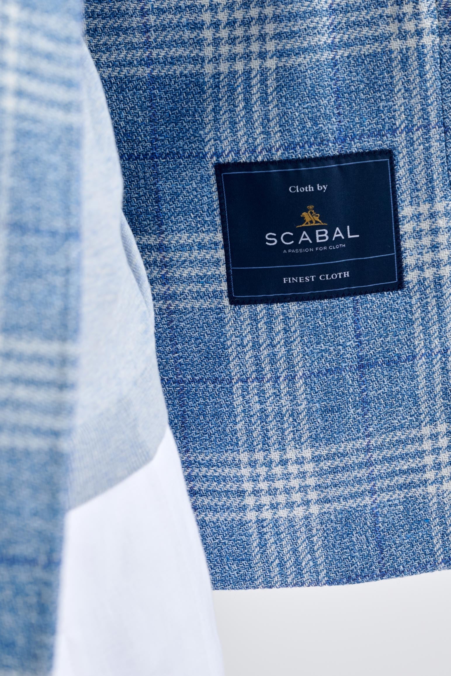 Light Blue Wool & Linen Kenton Jacket Amalfi Trend — detail 3