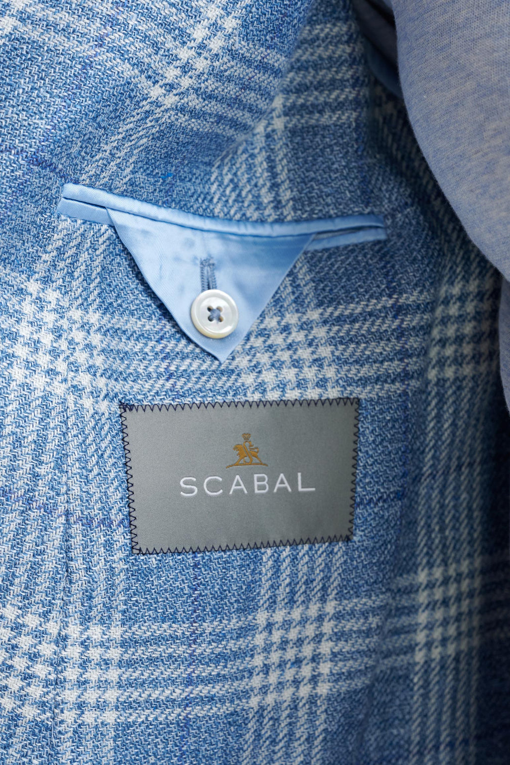 Light Blue Wool & Linen Kenton Jacket Amalfi Trend — detail 4