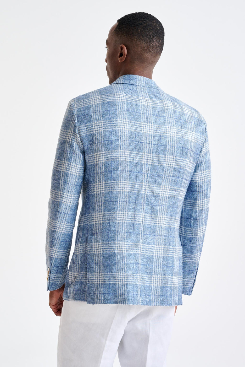 Light Blue Wool & Linen Kenton Jacket Amalfi Trend — detail 7
