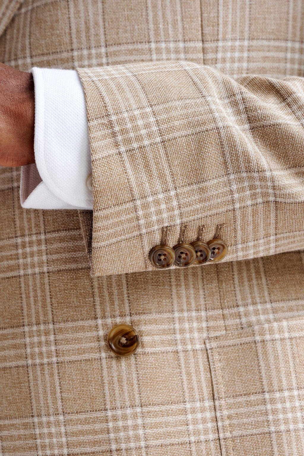 Beige Wool & Cotton Kenton Jacket Amalfi Trend — detail 1