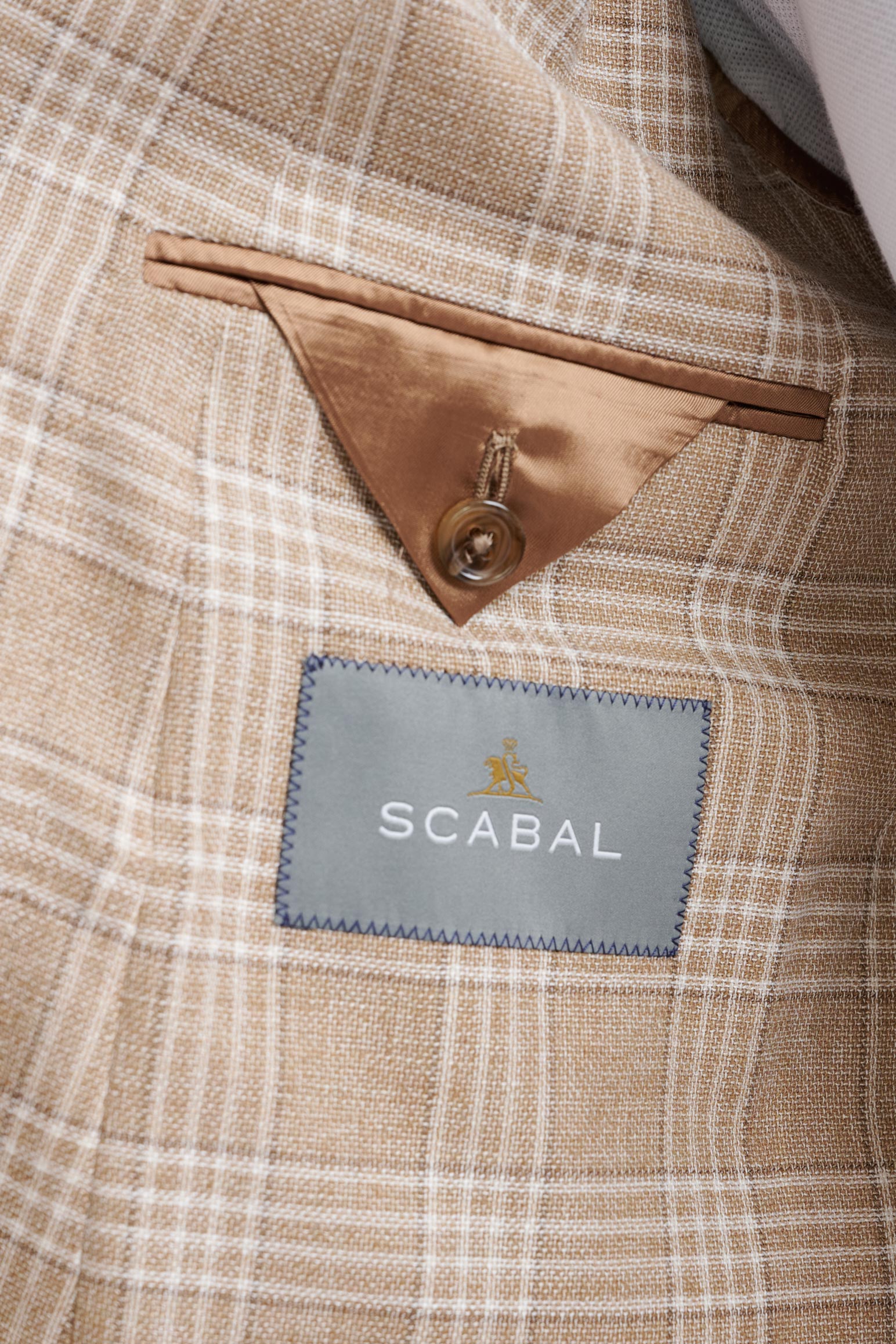 Beige Wool & Cotton Kenton Jacket Amalfi Trend — detail 4
