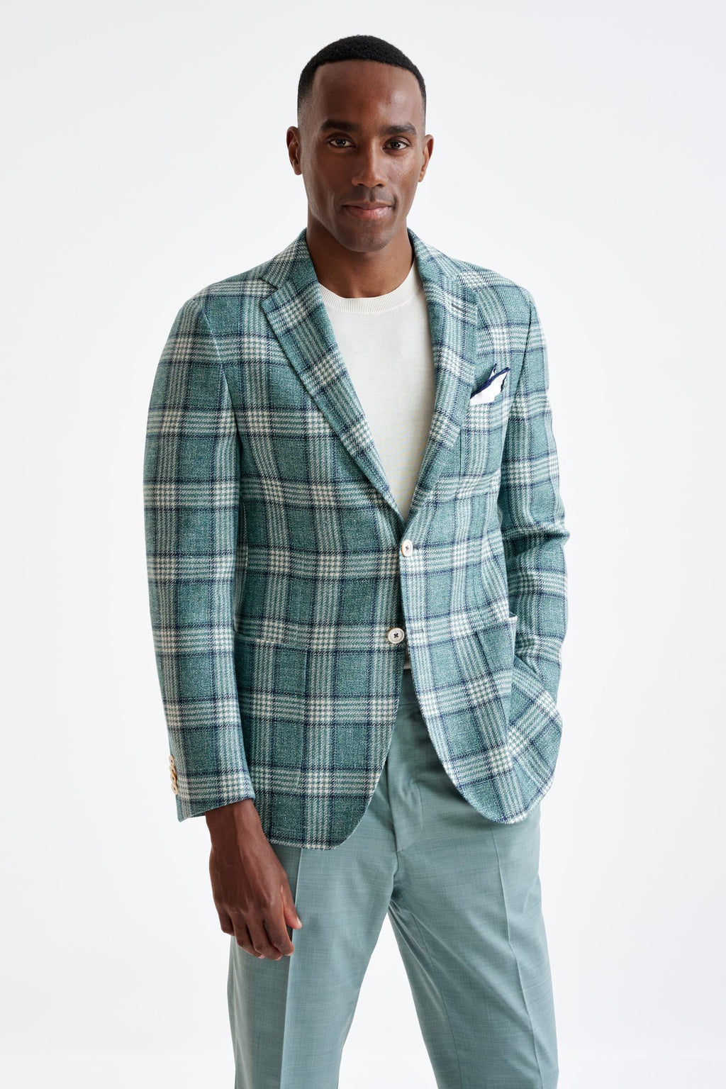 Sage Green Wool & Linen Kenton Jacket Amalfi Trend
