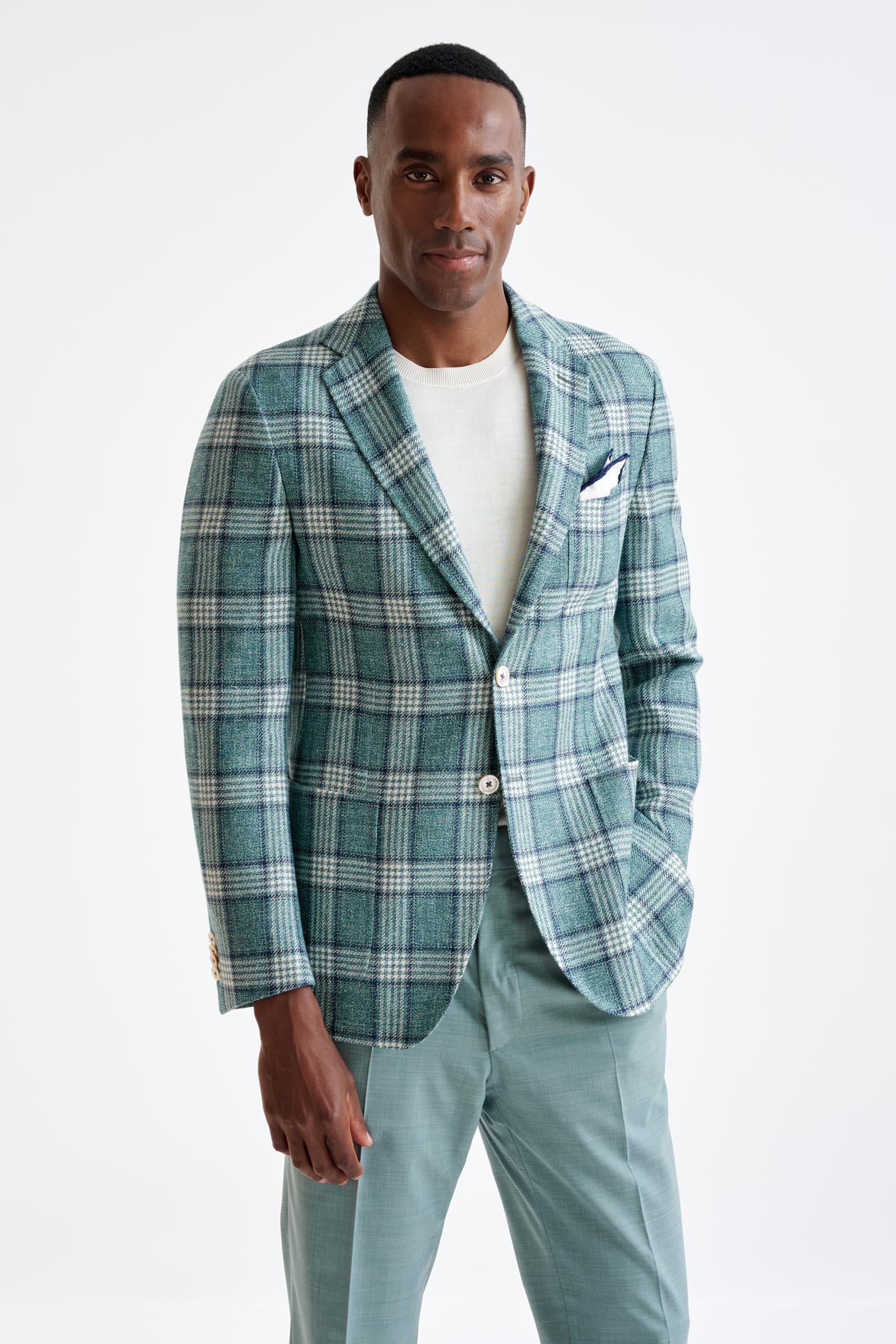 Sage Green Wool & Linen Kenton Jacket Amalfi Trend