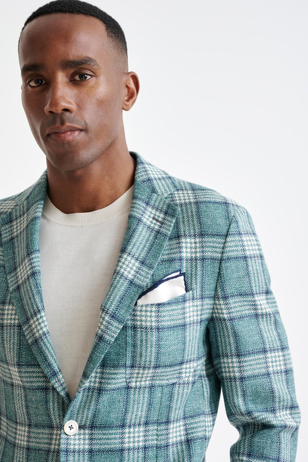 Sage Green Wool & Linen Kenton Jacket Amalfi Trend — detail 4