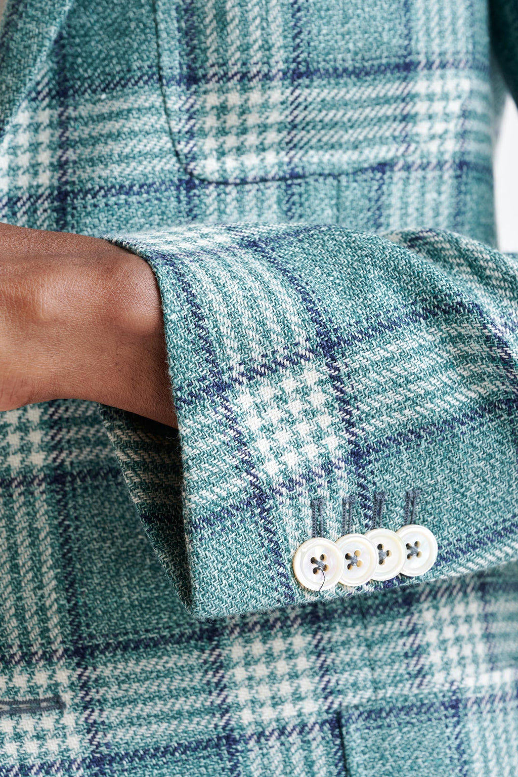 Sage Green Wool & Linen Kenton Jacket Amalfi Trend — detail 1