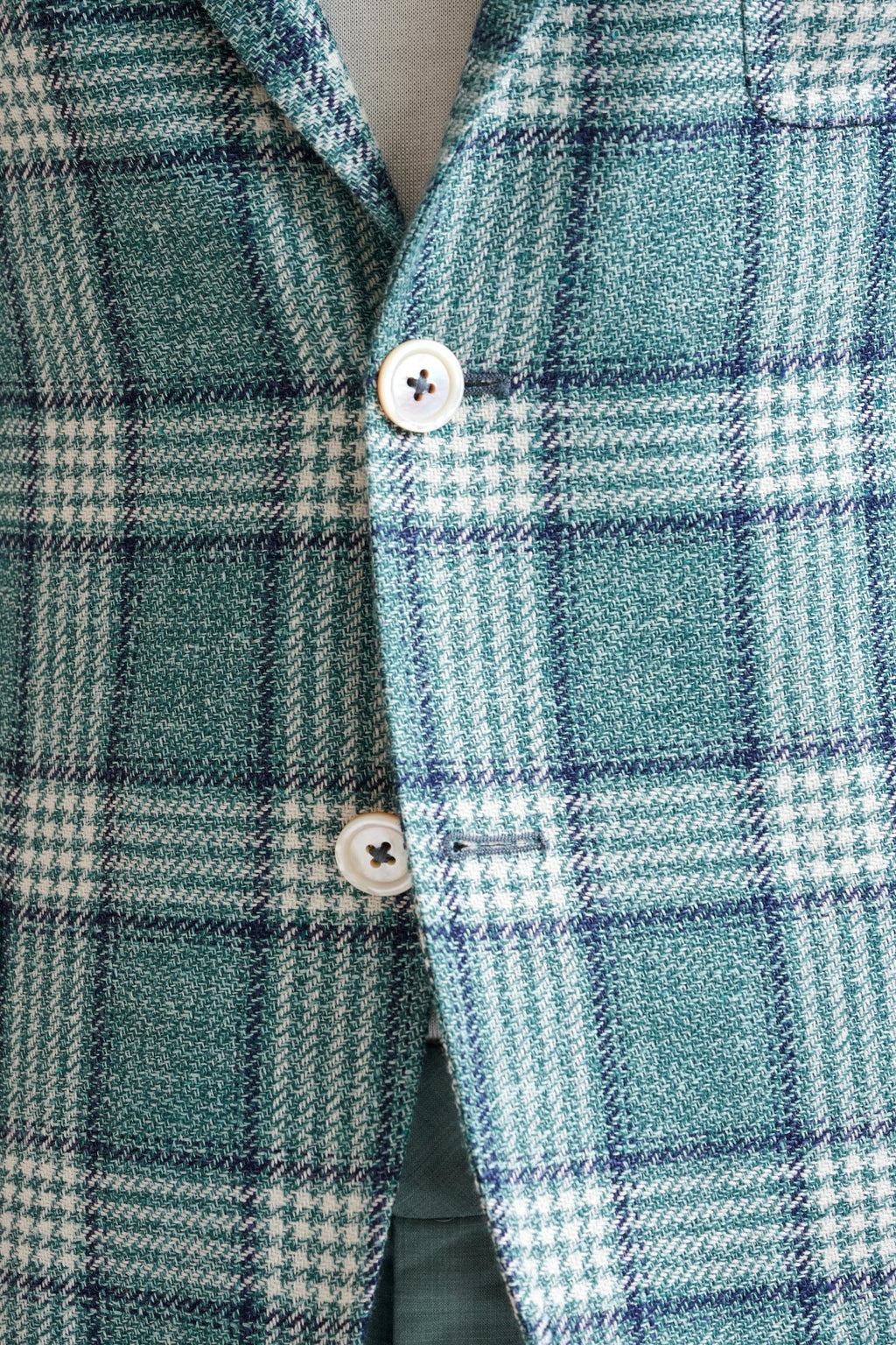 Sage Green Wool & Linen Kenton Jacket Amalfi Trend — detail 2