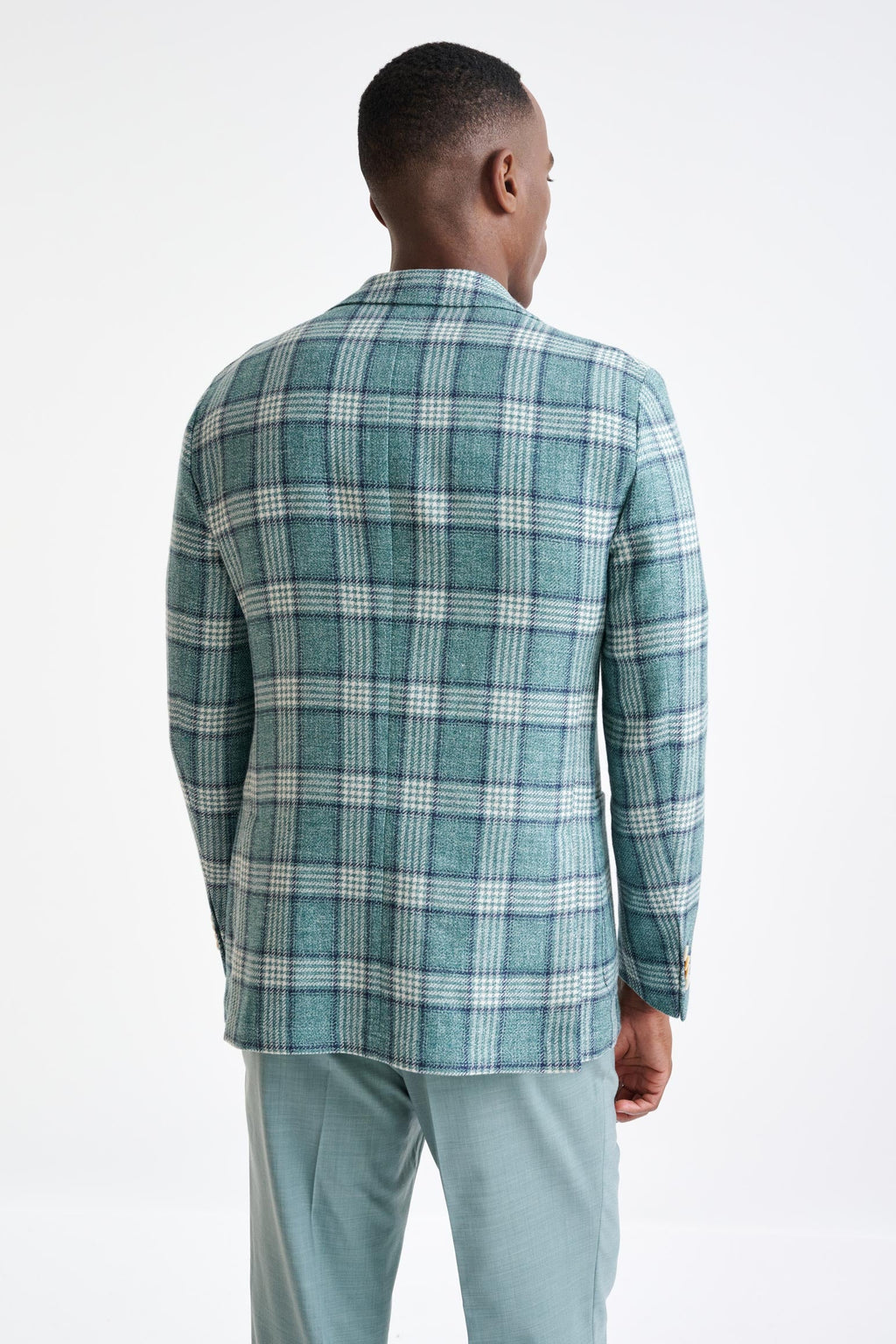 Sage Green Wool & Linen Kenton Jacket Amalfi Trend — detail 6