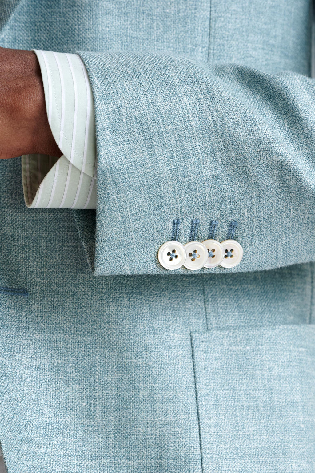 Sage Green Silk & Linen Kenton Jacket Amalfi Trend — detail 1