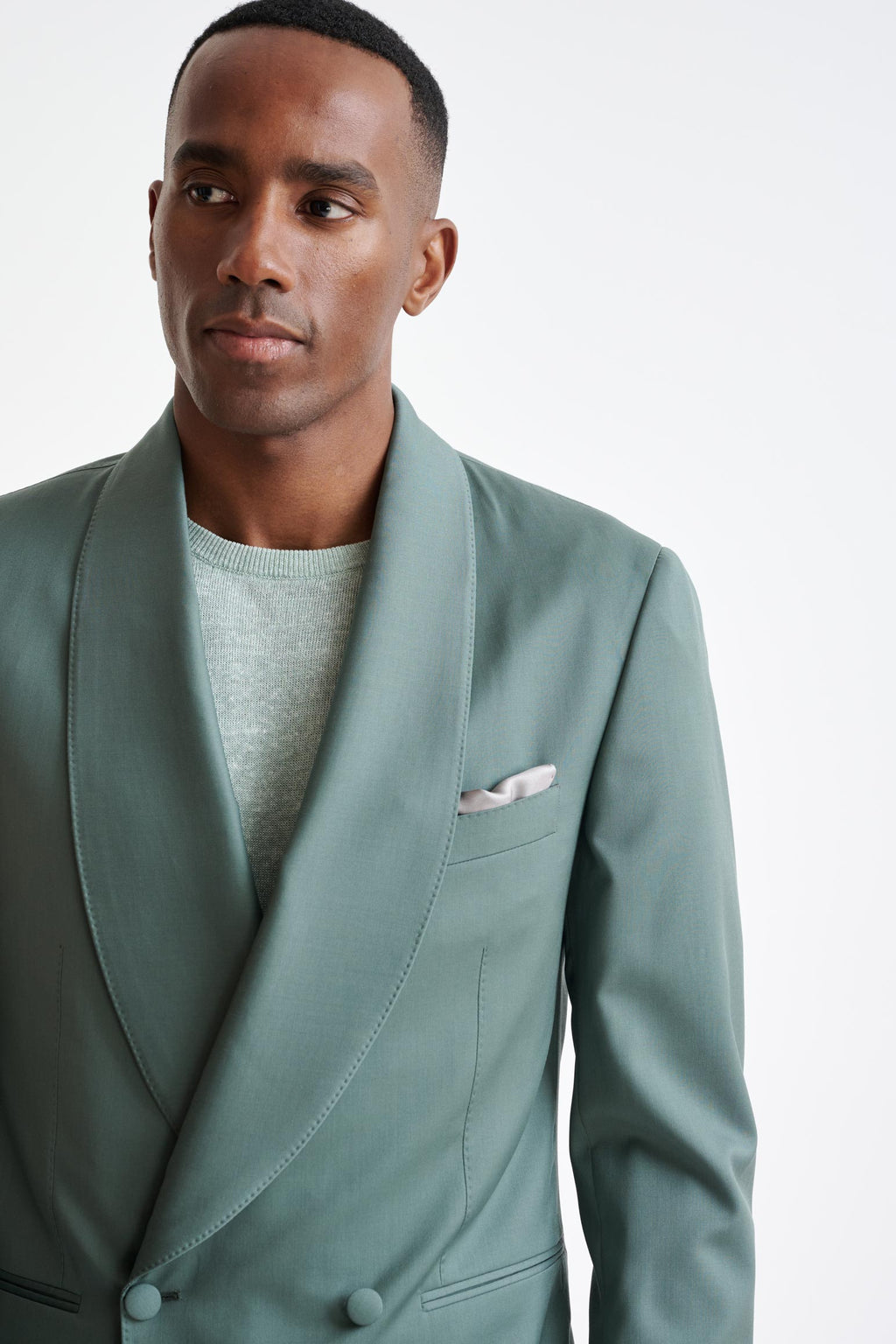 Sage Green Super 100's Wool Soho Jacket New Deluxe — detail 5