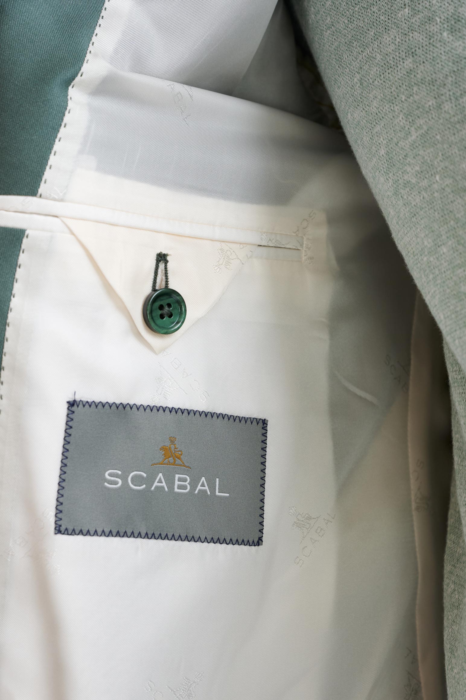 Sage Green Super 100's Wool Soho Jacket New Deluxe — detail 4