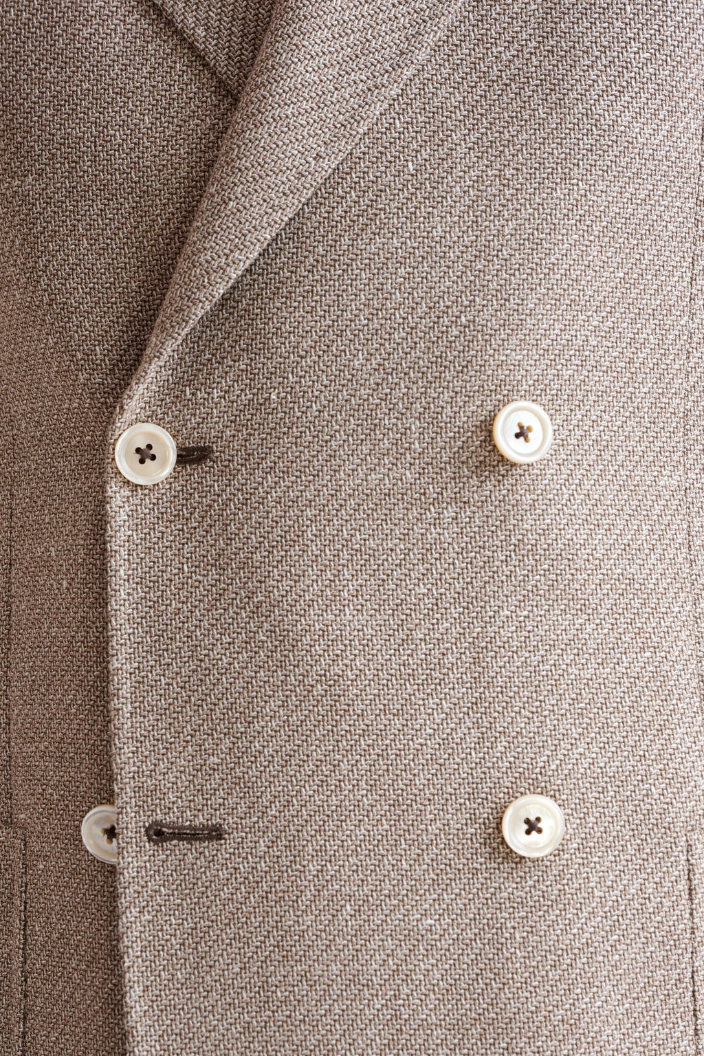 Light Brown Wool & Linen Kenton Jacket Amalfi Trend — detail 2