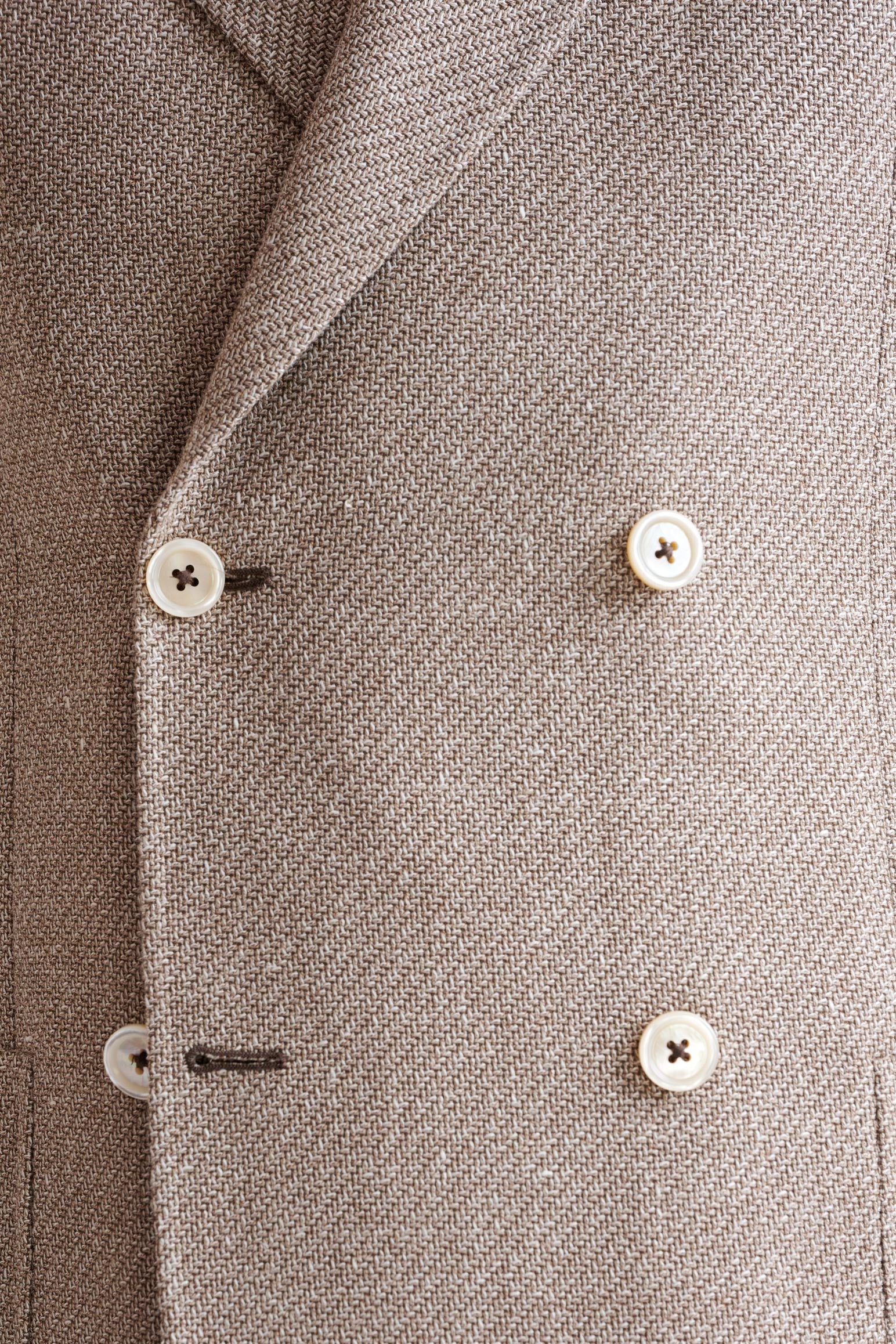 Light Brown Wool & Linen Kenton Jacket Amalfi Trend — detail 2