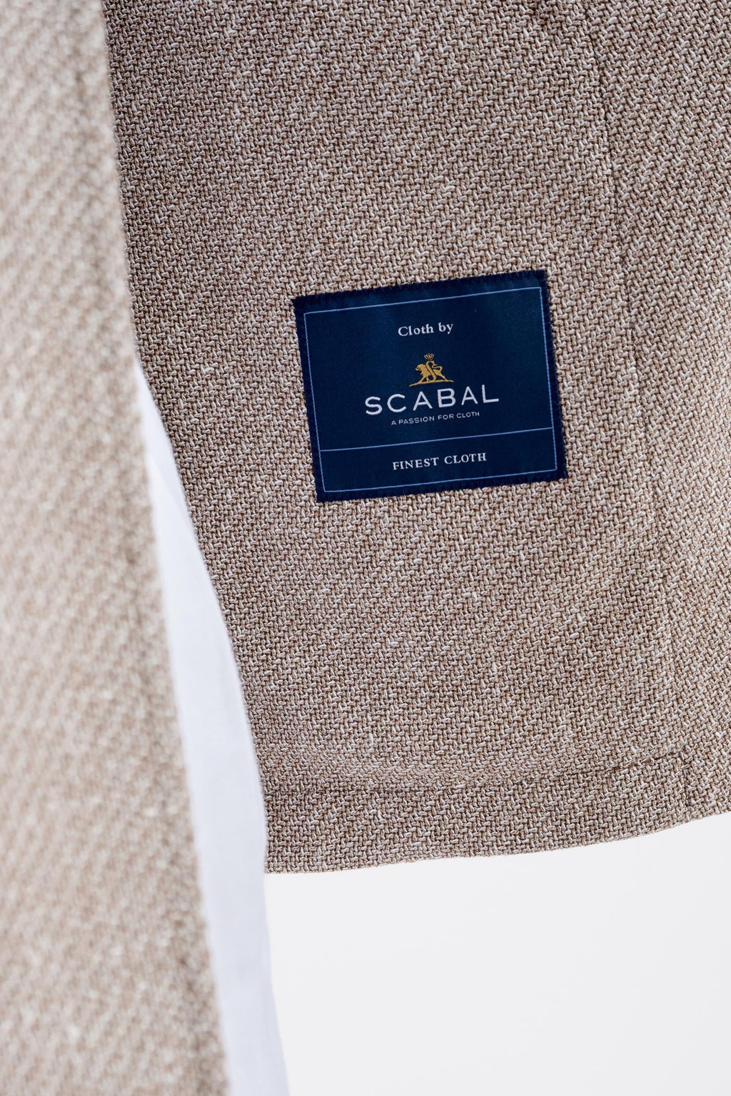 Light Brown Wool & Linen Kenton Jacket Amalfi Trend — detail 3