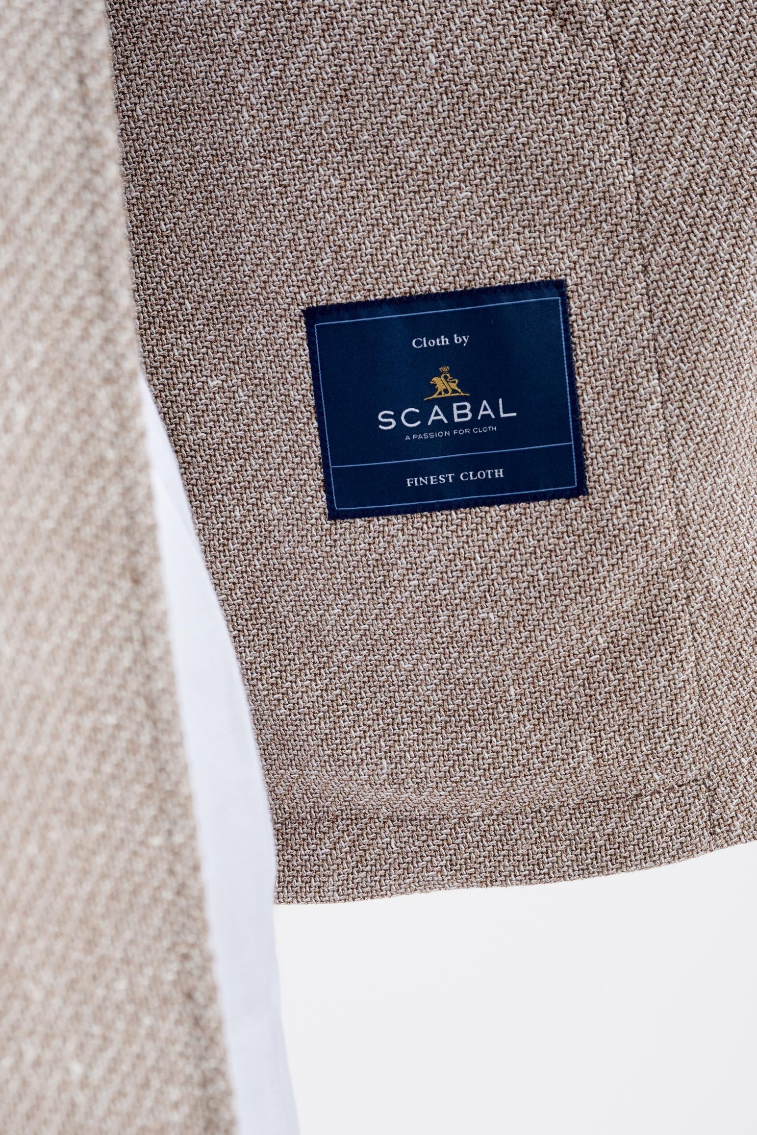 Light Brown Wool & Linen Kenton Jacket Amalfi Trend — detail 3