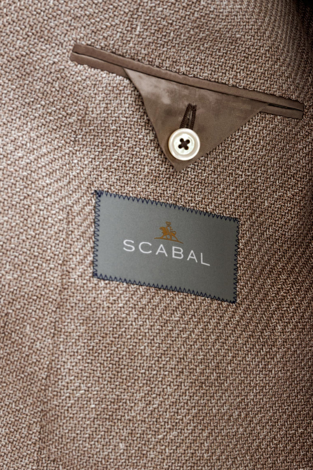 Light Brown Wool & Linen Kenton Jacket Amalfi Trend — detail 4