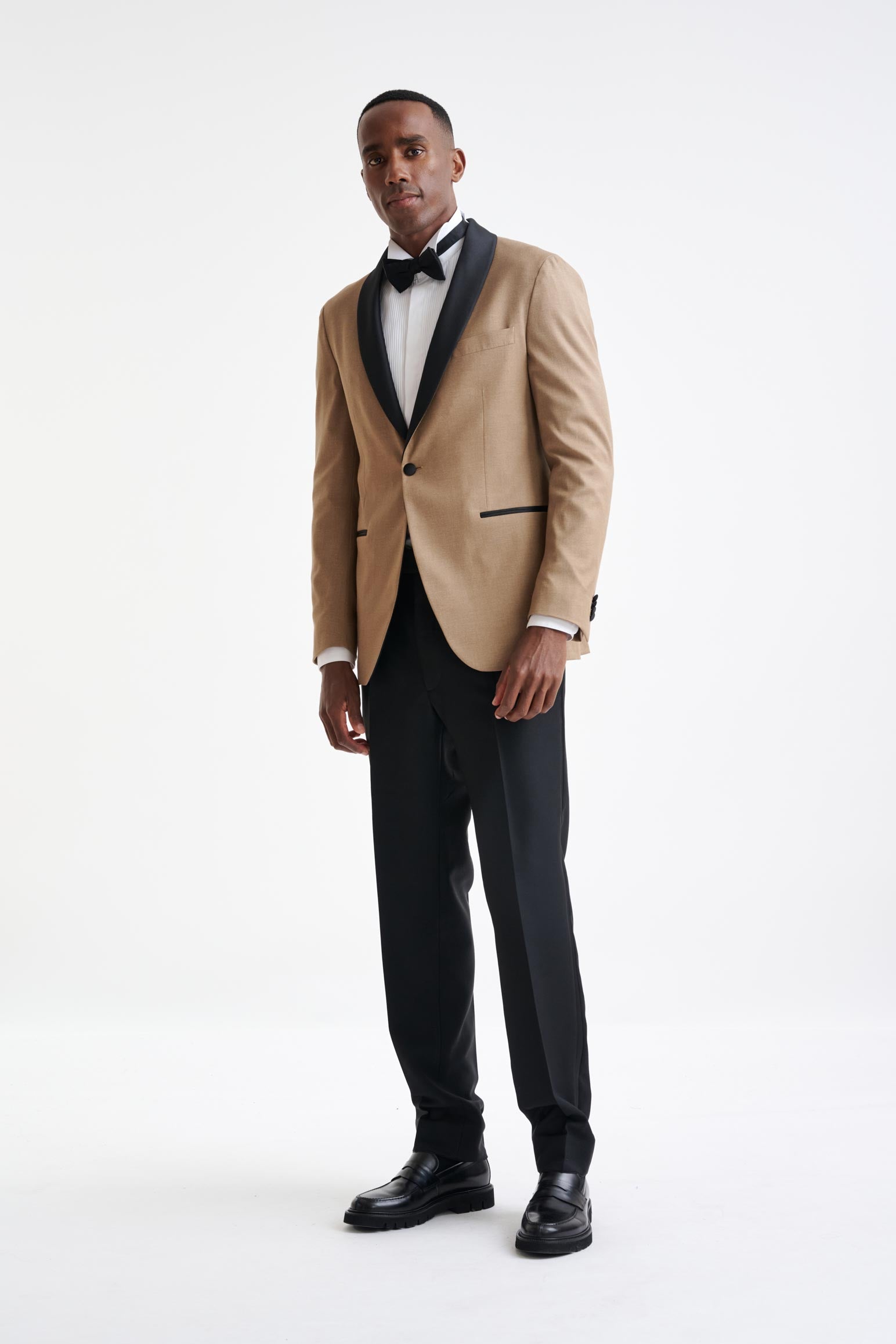 Camel Cashmere & Cotton Kenton Tuxedo — detail 1