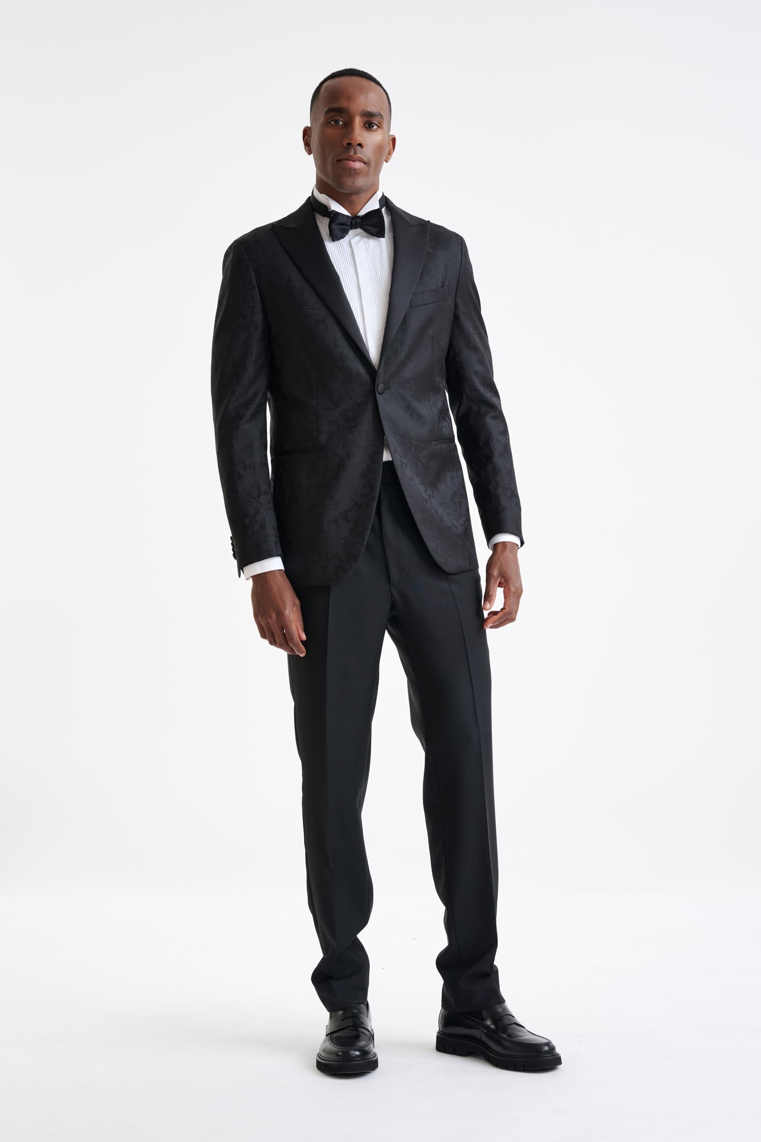 Black Wool Kenton Tuxedo Lifestyle — detail 1
