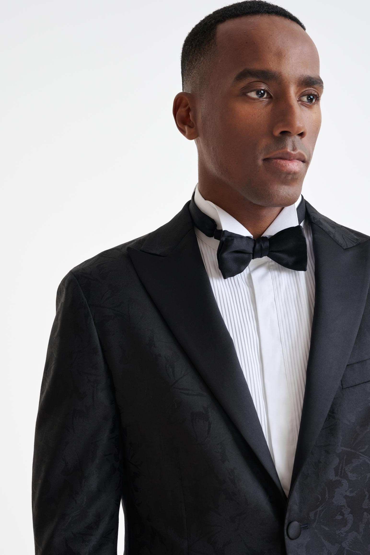 Black Wool Kenton Tuxedo Lifestyle — detail 2