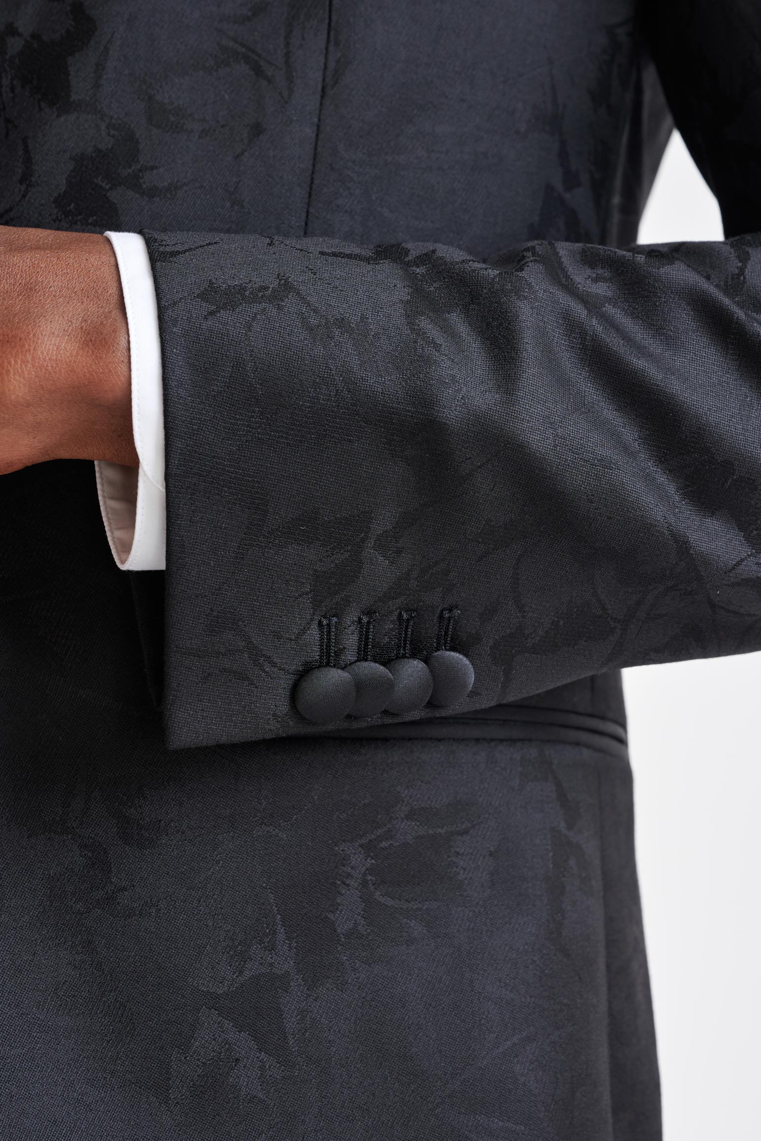 Black Wool Kenton Tuxedo Lifestyle — detail 4