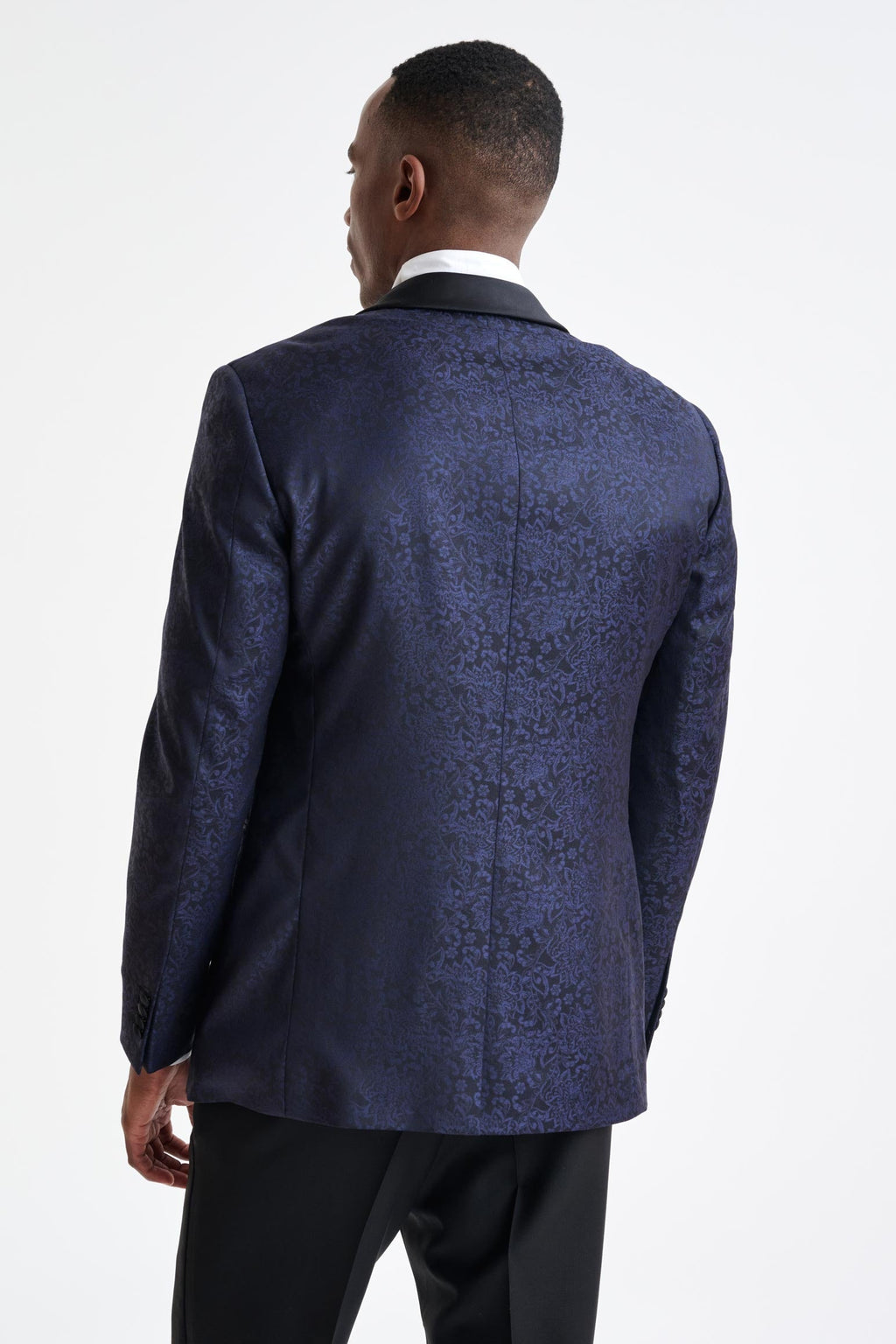 Midnight Blue Wool Soho Tuxedo Lifestyle — detail 7