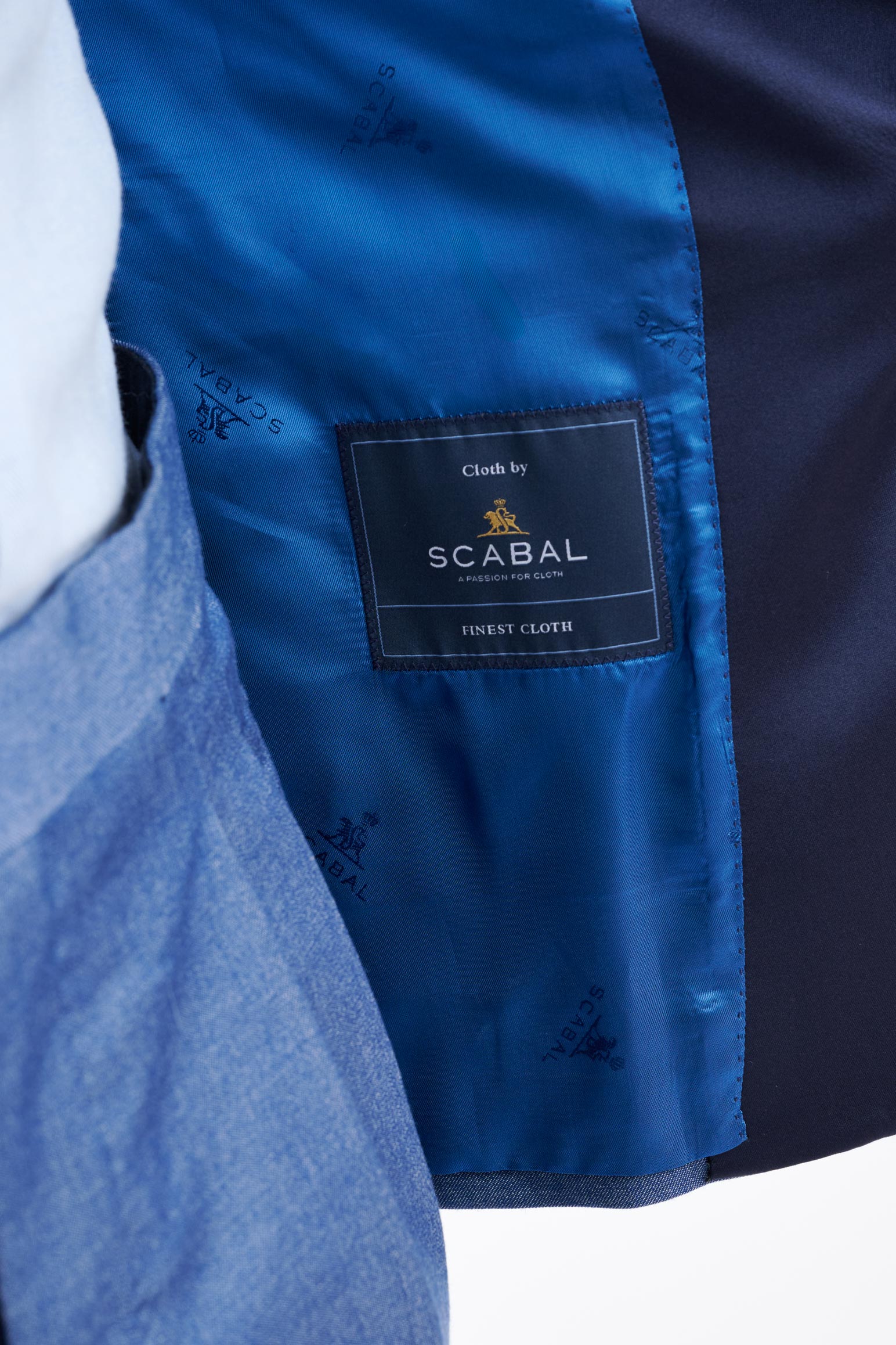 Blue Cashmere & Cotton Kenton Tuxedo Cashmere Denim — detail 5