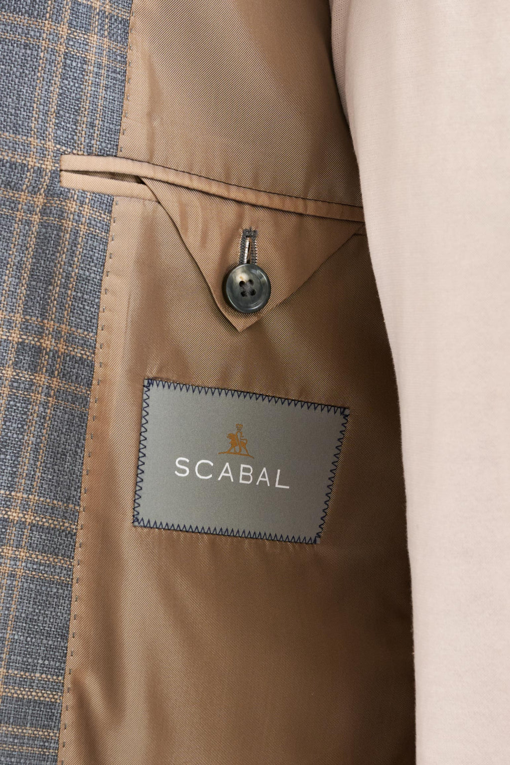 Grey Check Super 130's Wool Soho Jacket Mosaic — detail 4