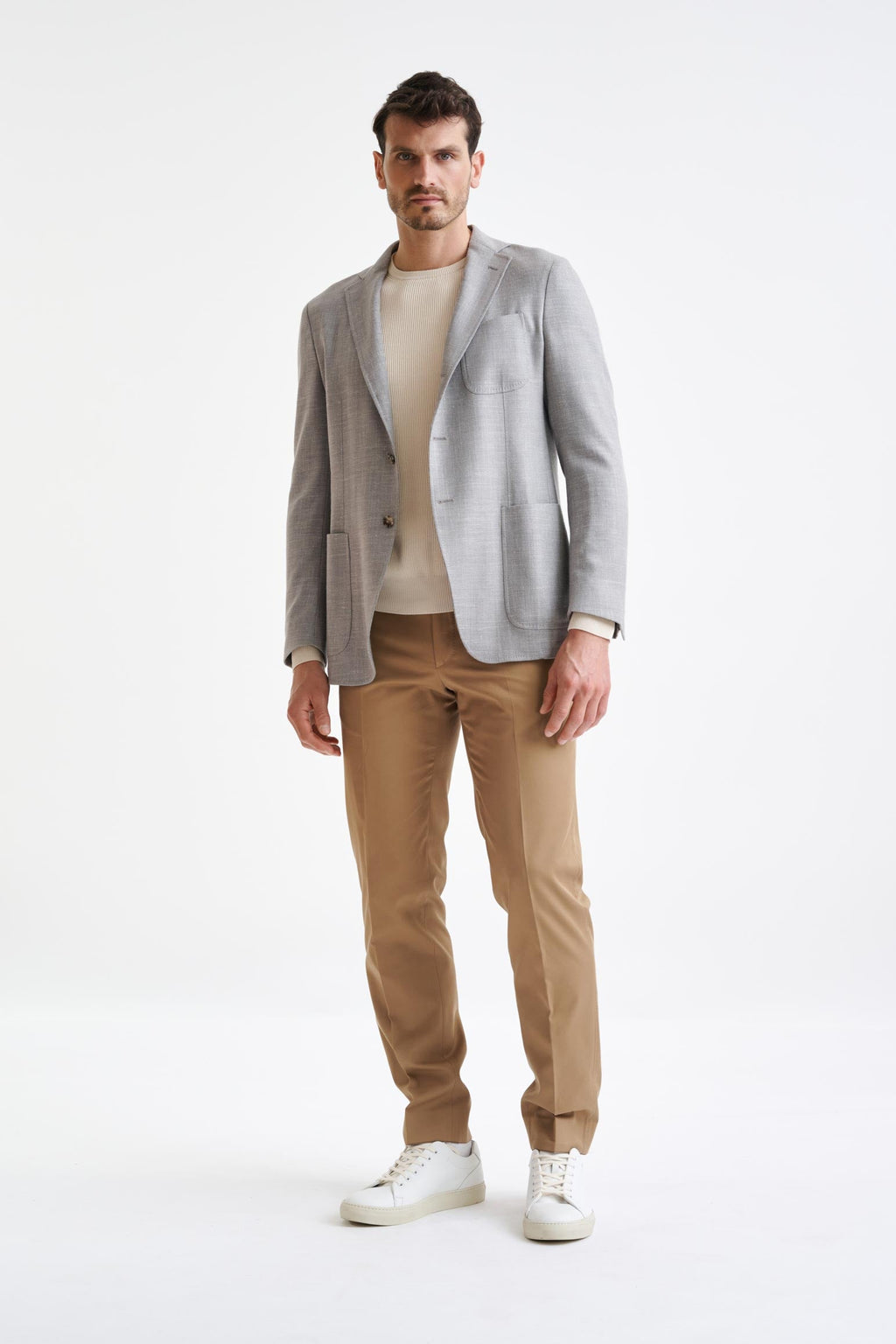 Grey Wool & Silk Kenton Jacket Amalfi Trend — detail 4