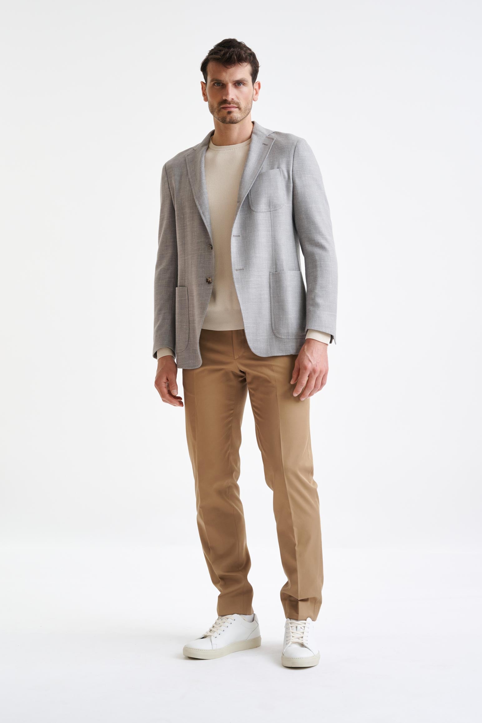 Grey Wool & Silk Kenton Jacket Amalfi Trend — detail 4