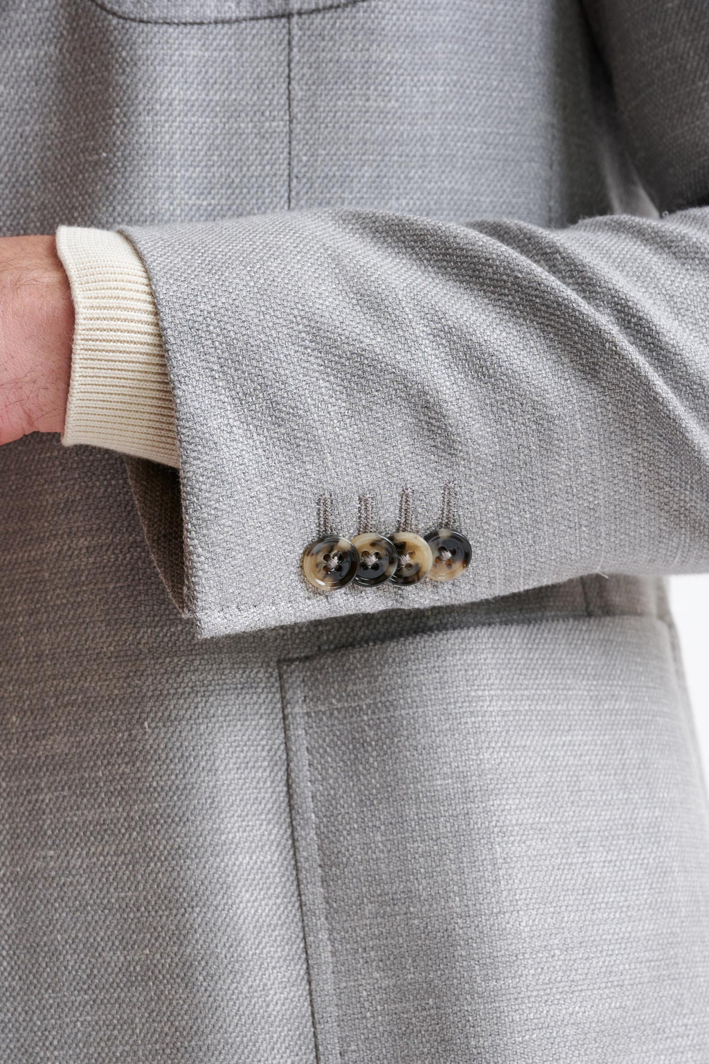 Grey Wool & Silk Kenton Jacket Amalfi Trend — detail 1