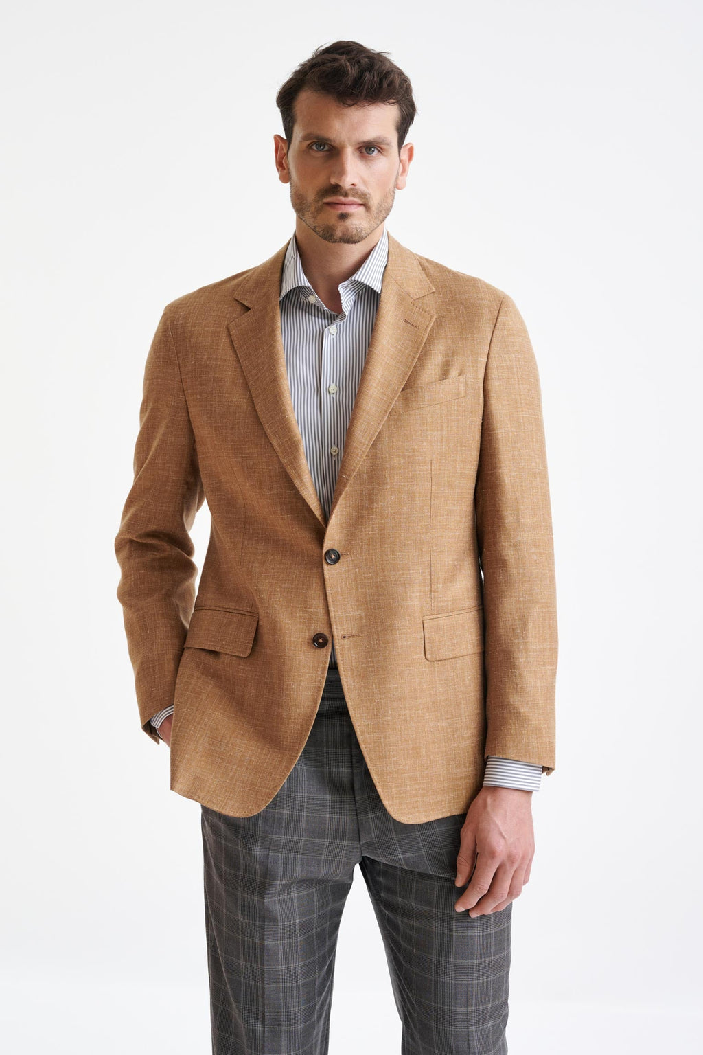 Camel Wool & Silk Kensington Jacket Amalfi Trend