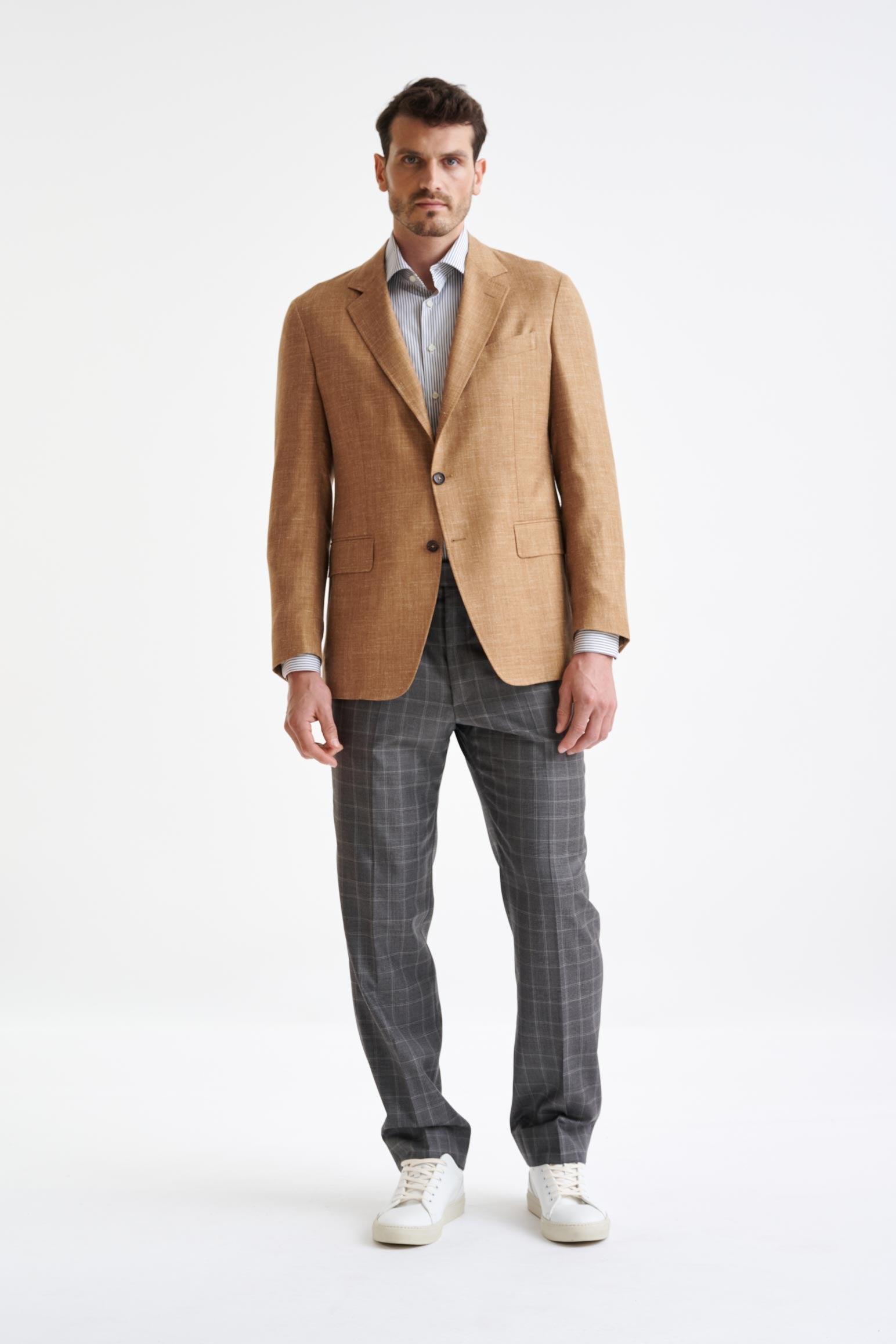 Camel Wool & Silk Kensington Jacket Amalfi Trend — detail 4