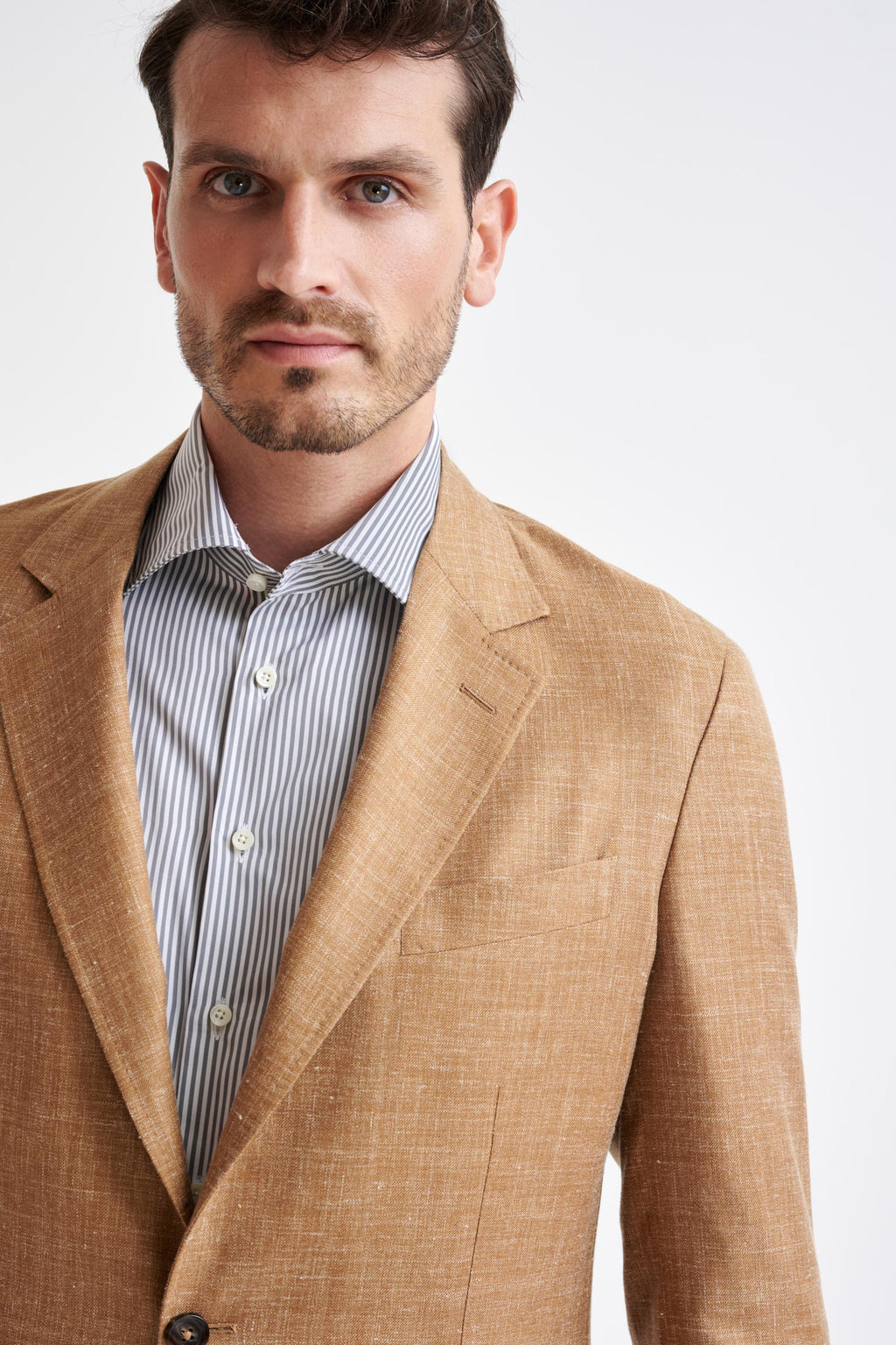 Camel Wool & Silk Kensington Jacket Amalfi Trend — detail 5