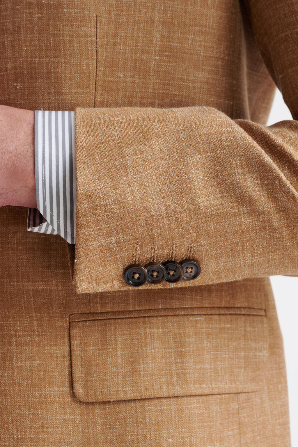 Camel Wool & Silk Kensington Jacket Amalfi Trend — detail 1