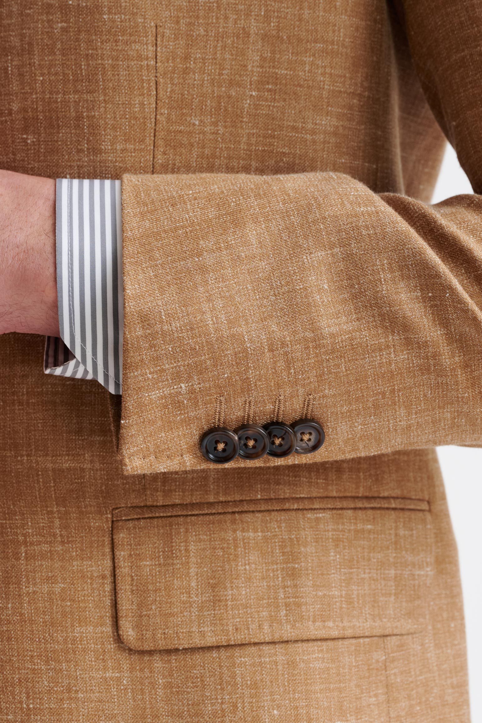 Camel Wool & Silk Kensington Jacket Amalfi Trend — detail 1