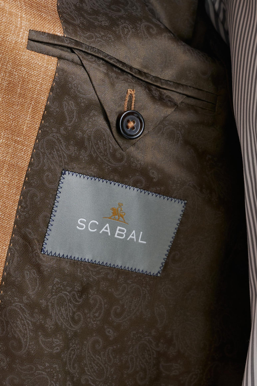 Camel Wool & Silk Kensington Jacket Amalfi Trend — detail 3